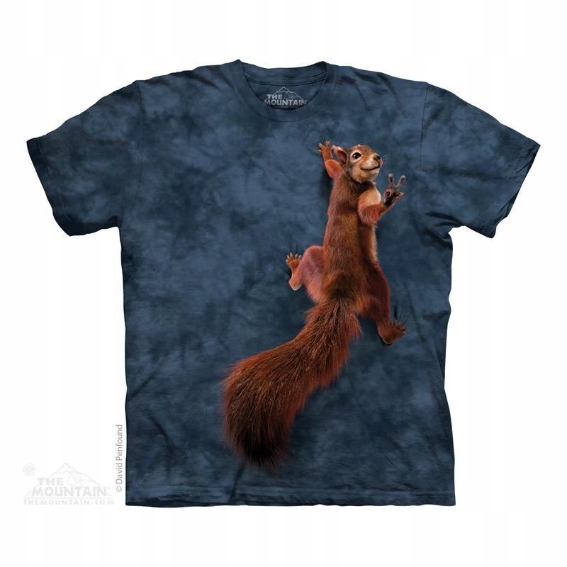 Pánské batikované triko The Mountain Peace Squirrel modré M