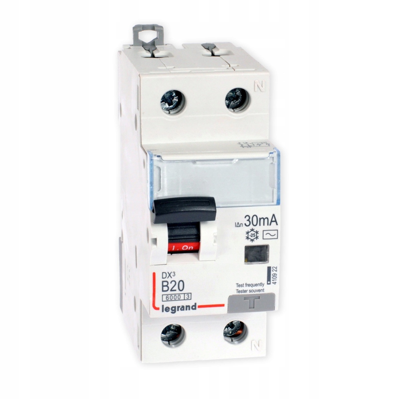 Wyłącznik różnicowo-nadprądowy 2P B 20A DX3 410922