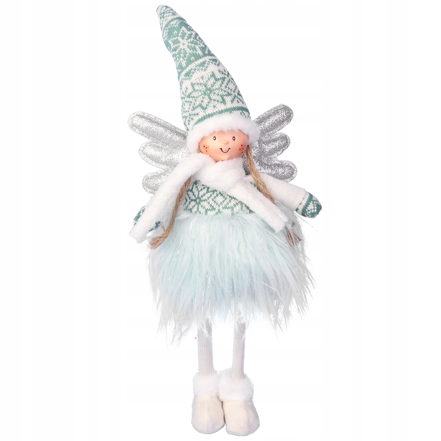 ANIOŁ STOJACY 54 cm ZIELONY LED DEKORACJA OZDOBA NA ŚWIĘTA