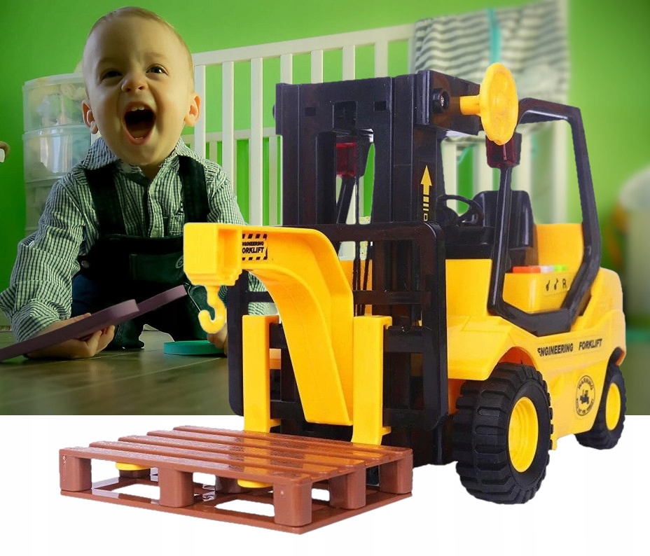 WÓZEK WIDŁOWY MAGAZYNOWY widlak interaktywny z Napędem 1:16 DŹWIĘK ŚWIATŁO Kod producenta Interaktywny Wózek Widłowy