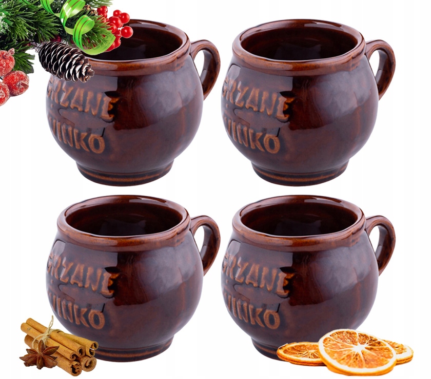 

Kubki Do Grzańca Kubek Grzane Winko Zestaw 4 Sztuk