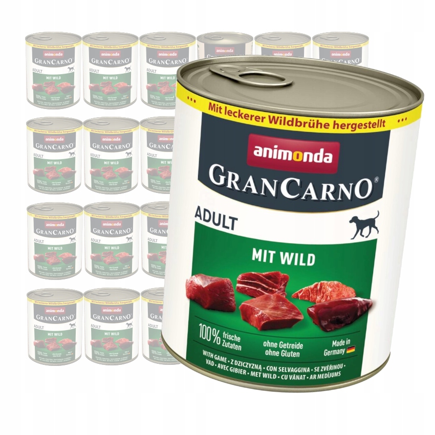 Levně Animonda GranCarno Adult 24x800g Vlhké Krmivo pro psa se zvěřinou