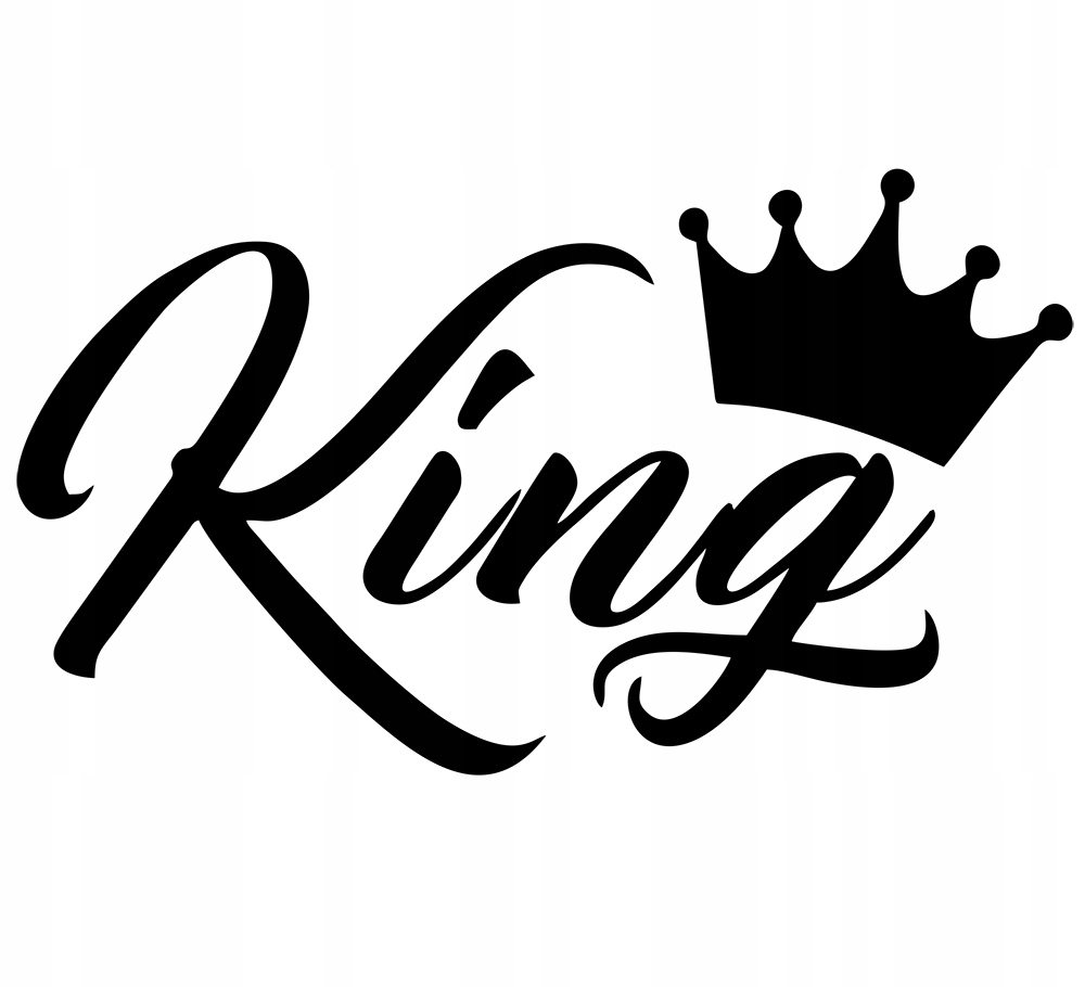

Naklejka na samochód Napis King Crown Korona 10x17