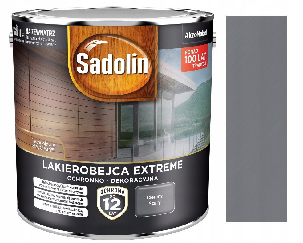 Sadolin Lakovací Nátěr Extreme Tmavě Šedý 2,5 L