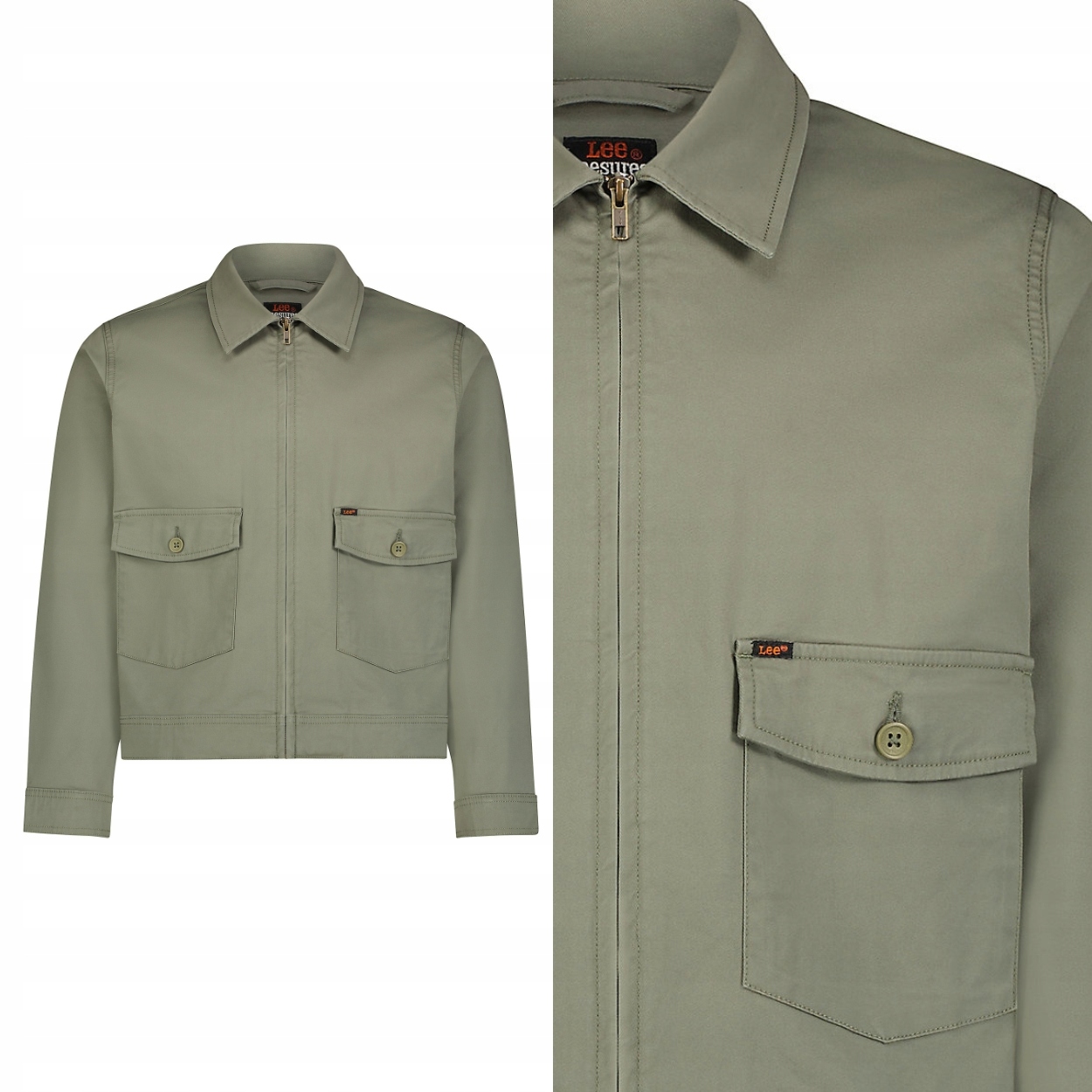Lee Chetopa Jacket Olive Grove Zelená Bunda Katana Na Zip Regular M