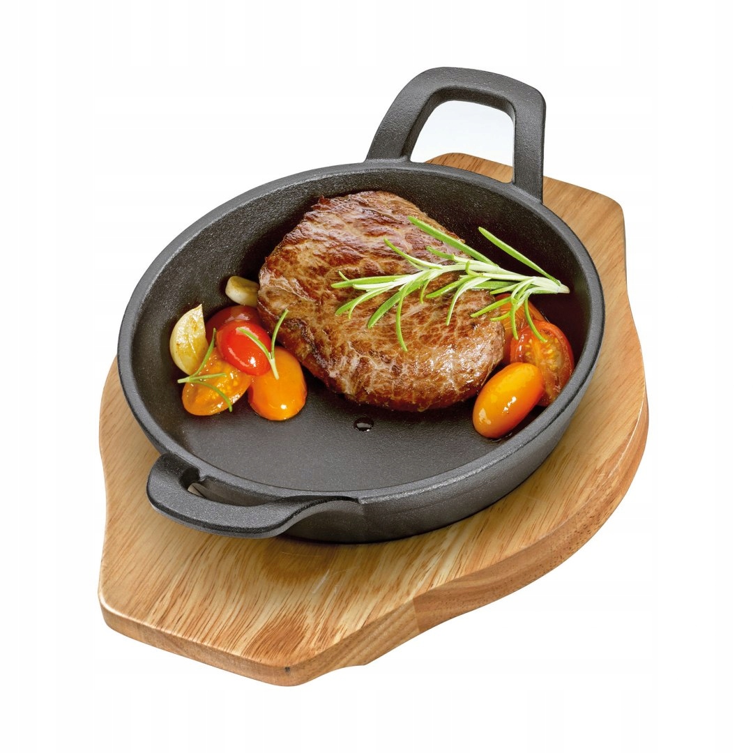 Mini patelnia do serwowania z podstawką średnica 16 cm dół 12,5 cm Kuchenpr