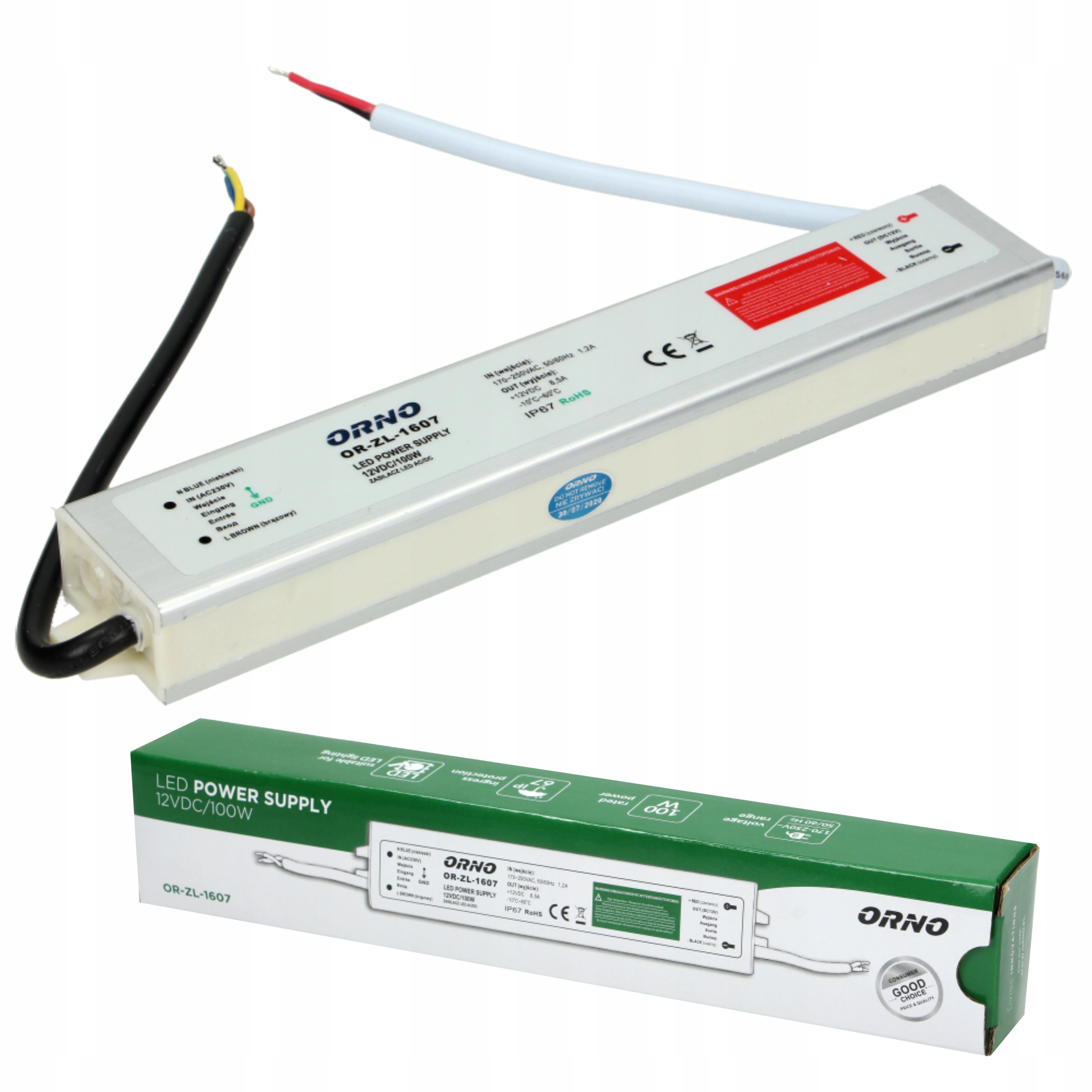 

Zasilacz do oświetlenia Led 12V 100W OR-ZL-1607