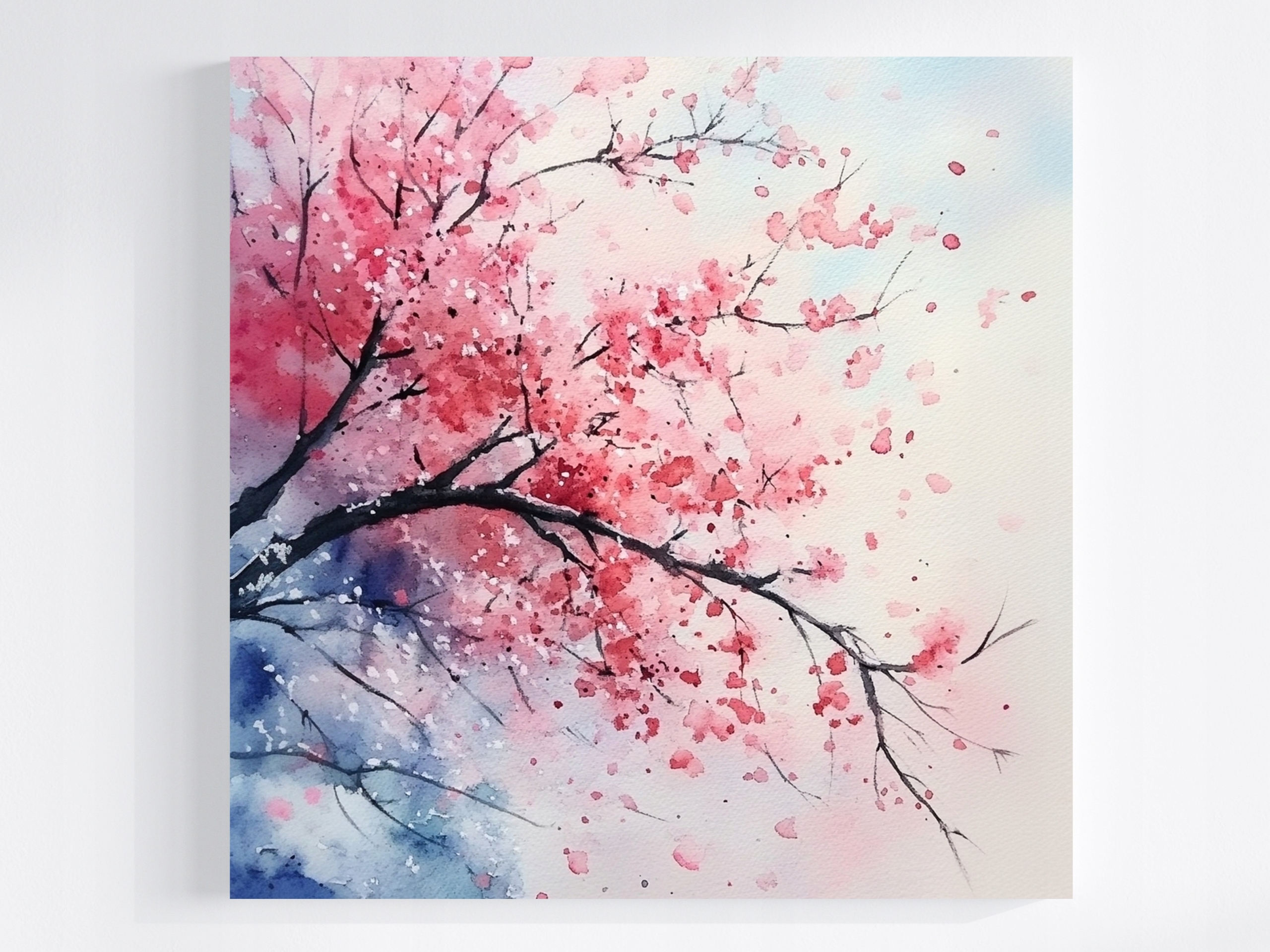 Obraz Na Plátně Akvarel Asie Japonsko Orient Višeň Sakura 60x60