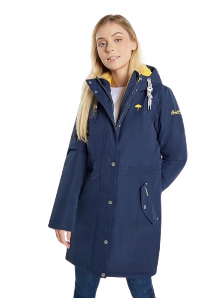 Schmuddelwedda Tmavě Modrá Bunda S Kapucí Do Deště Xs Jxj