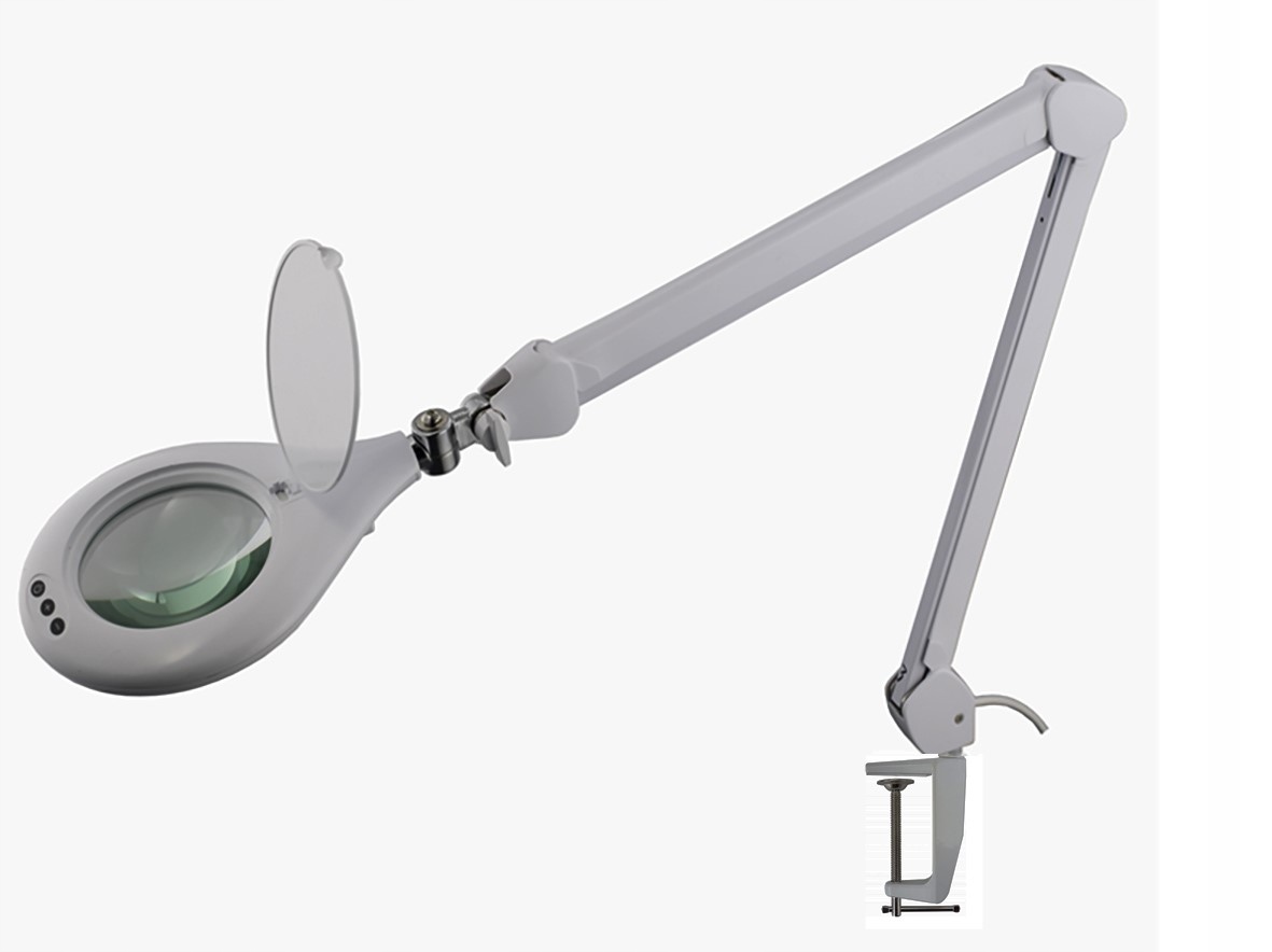 Lampa Led Z Lupą I Mocowaniem Do Blatu 127 mm