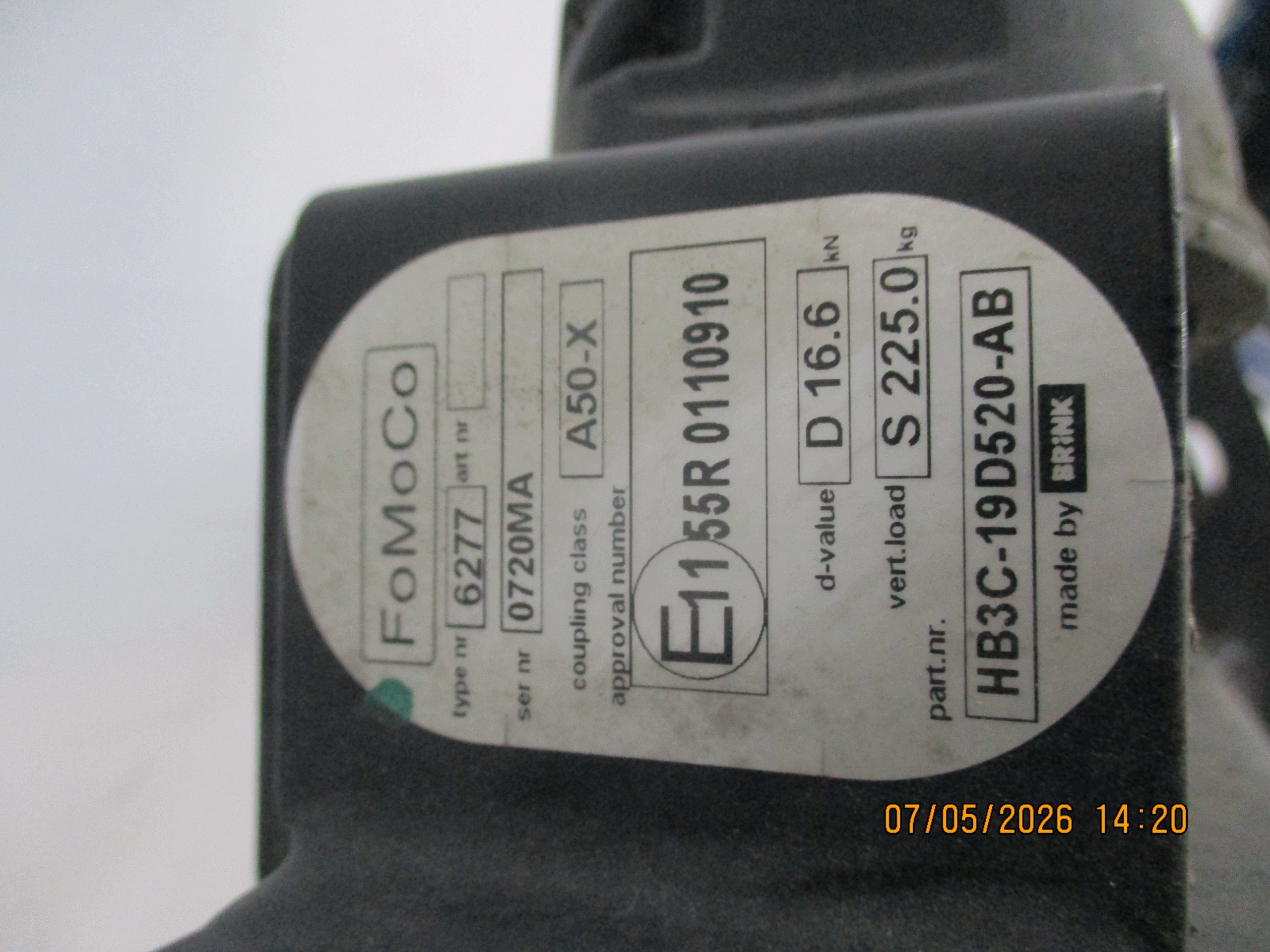 tow sider rear part FORD RANGER MB3L-195544-AB