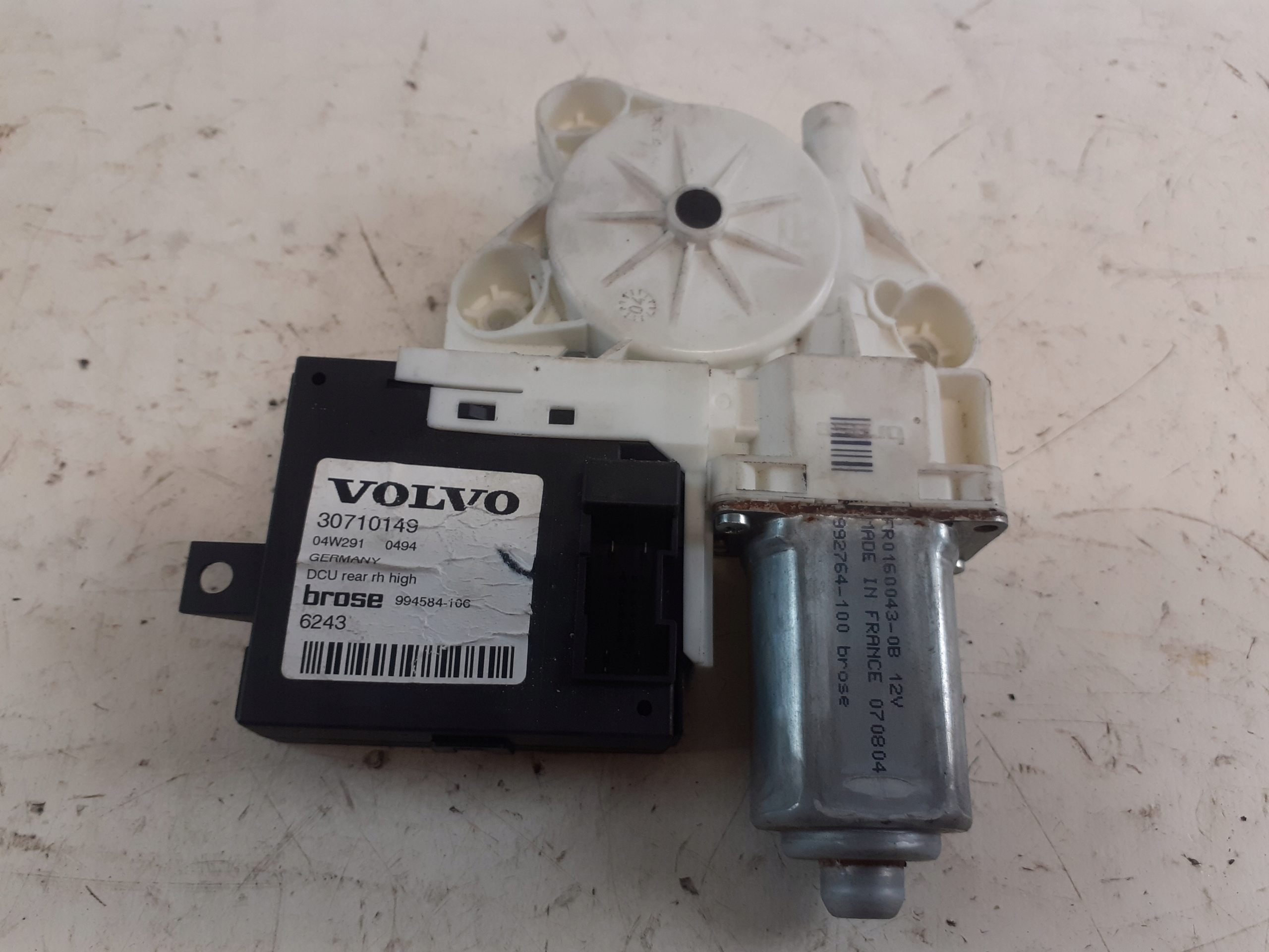 VOLVO S40 II mini motor windows right rear part 30710149