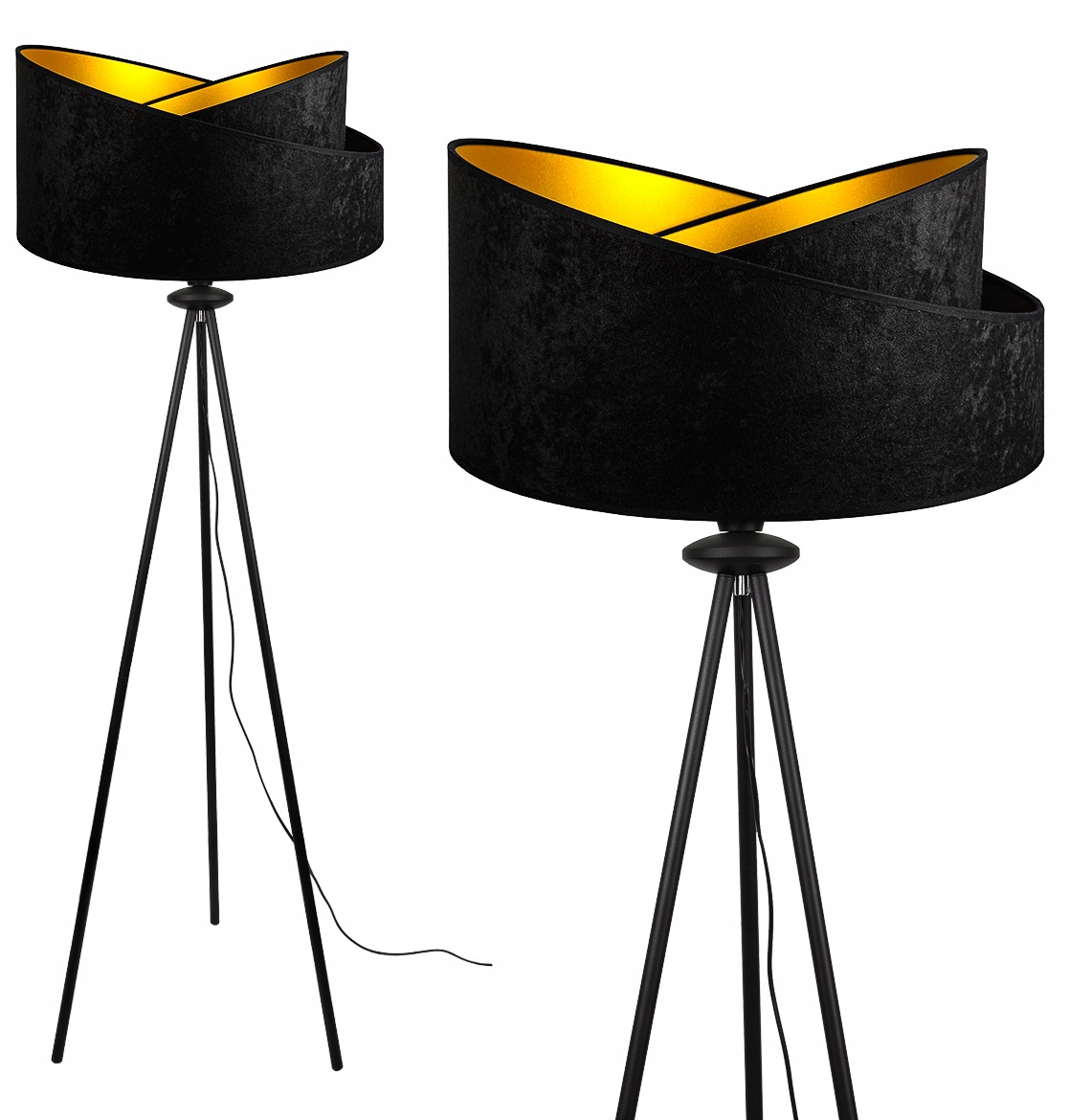 Lampa Stojąca Podłogowa Trójnóg Abażur 45CM Led