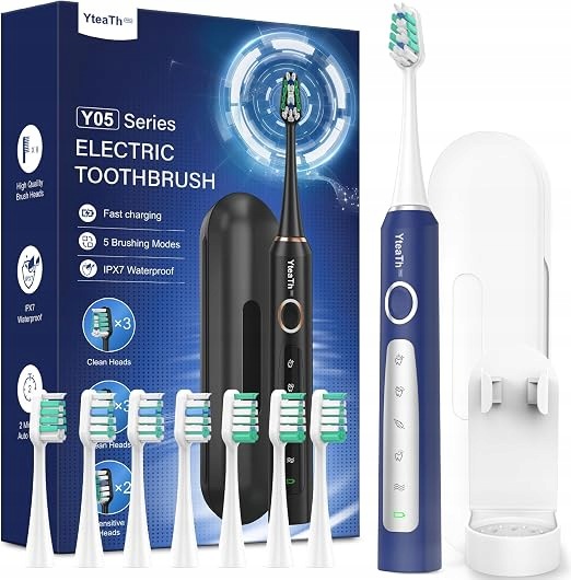 Szczoteczka soniczna Yteath Pro 50000/min 8 końcówek etui 5 trybów
