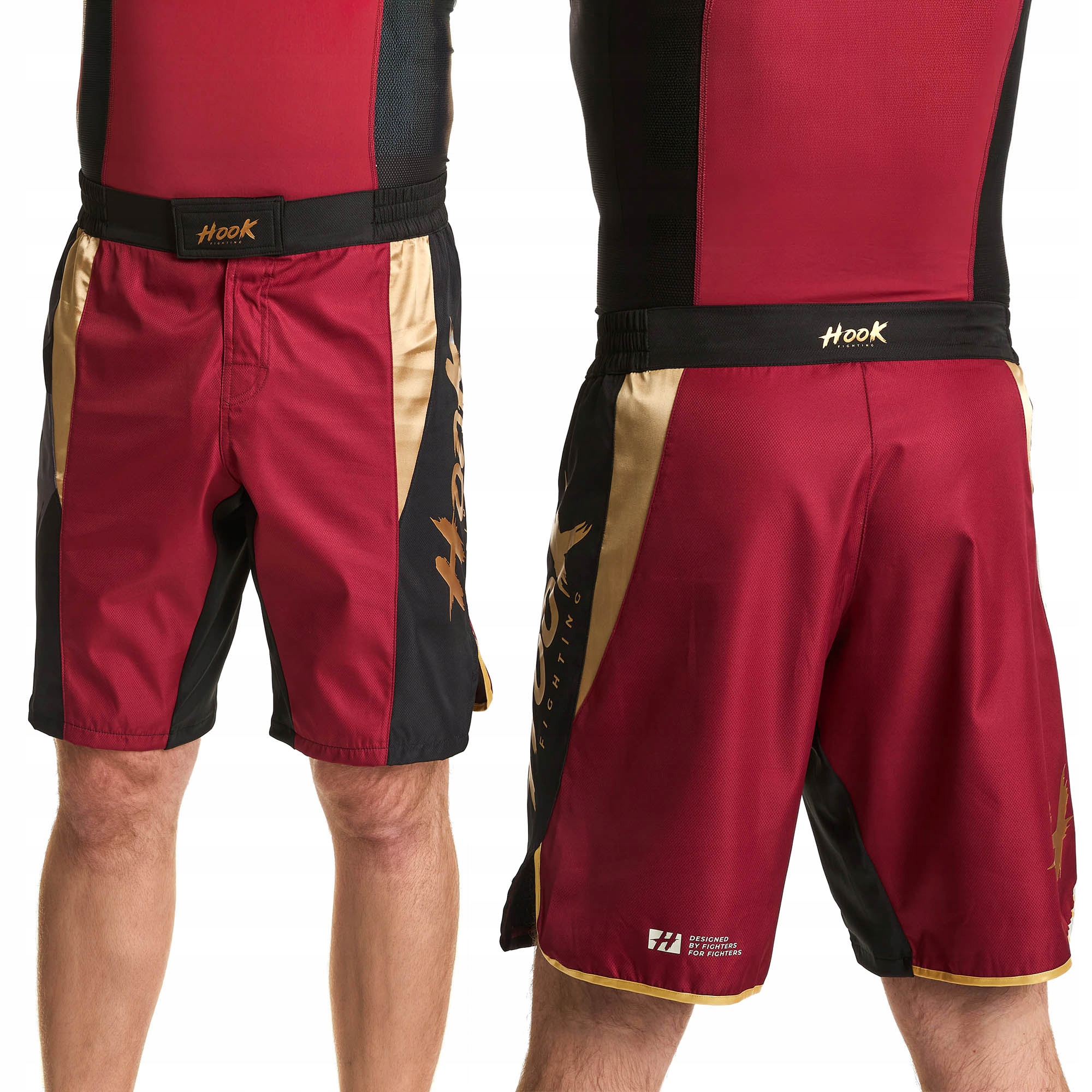 Spodenki treningowe męskie Hook Fighting Ready To Spar czerwony Elastyczne