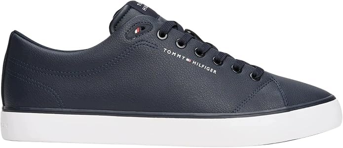 Boty Tommy Hilfiger Hi Vulc Tmavě modrá kůže Sportovní tenisky 42
