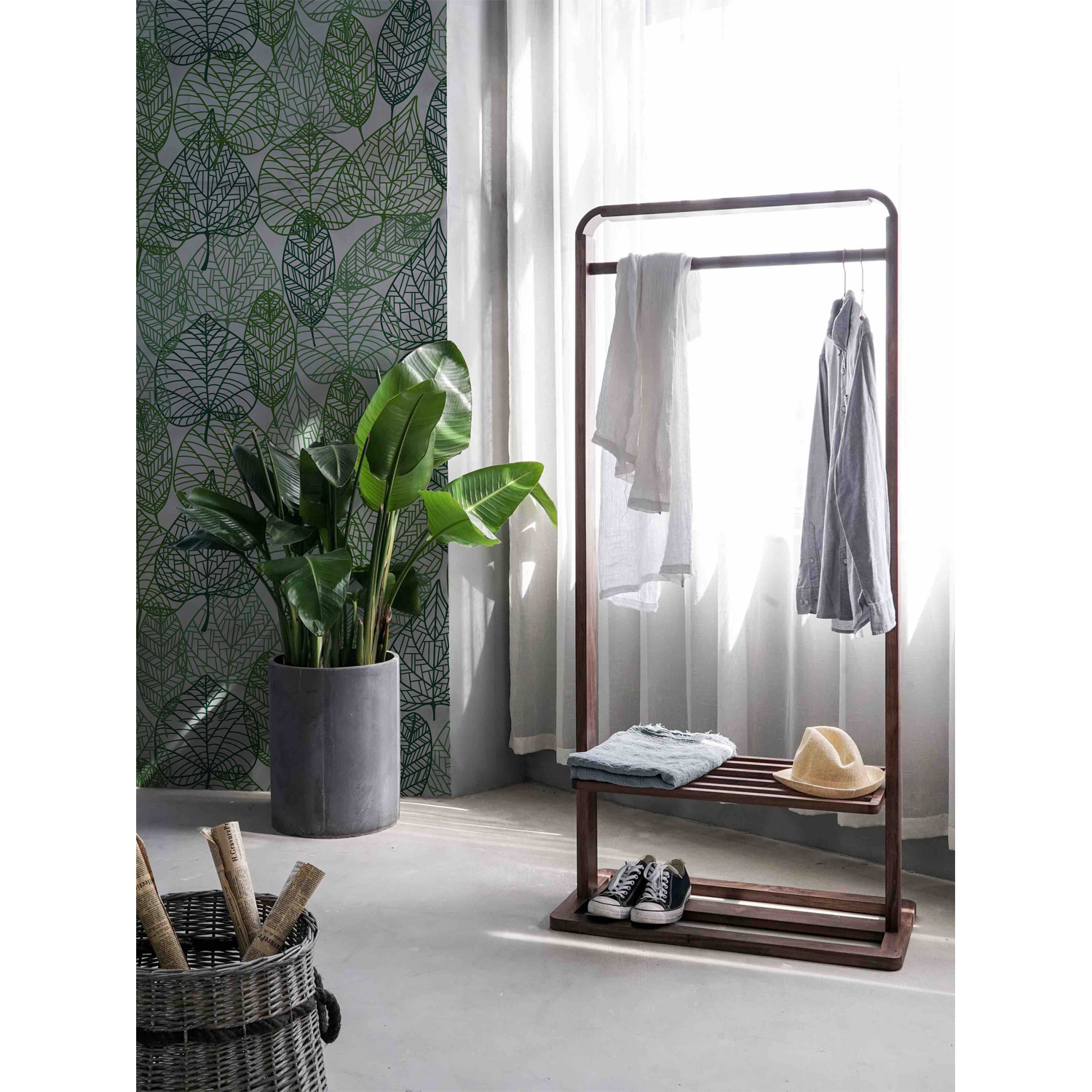 

Foto tapeta samoprzylepna Zielone liście 250x250cm