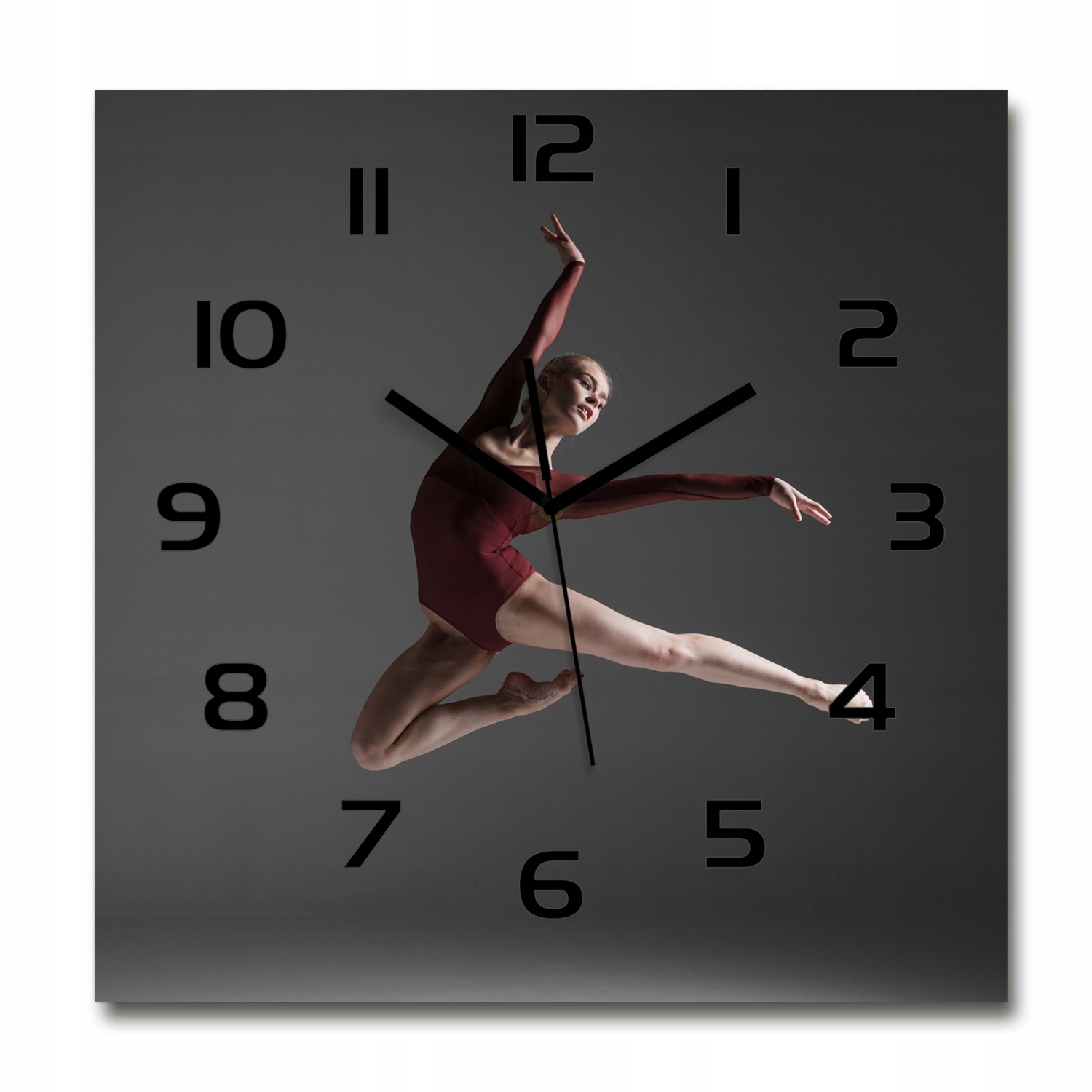 

Nowoczesny szklany zegar Taniec nowoczesny 60x60cm