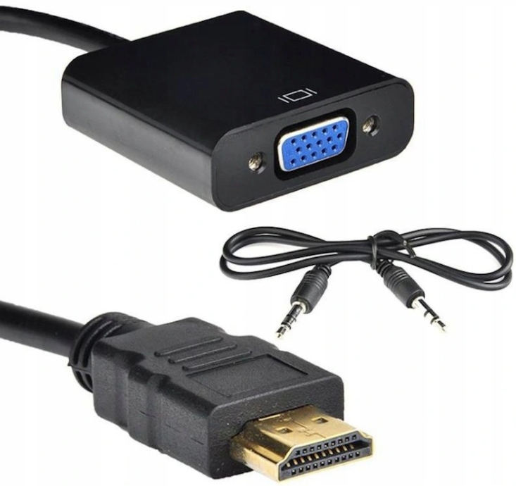 Adapter konwerter HDMI do VGA D-SUB+ AUDIO Full HD