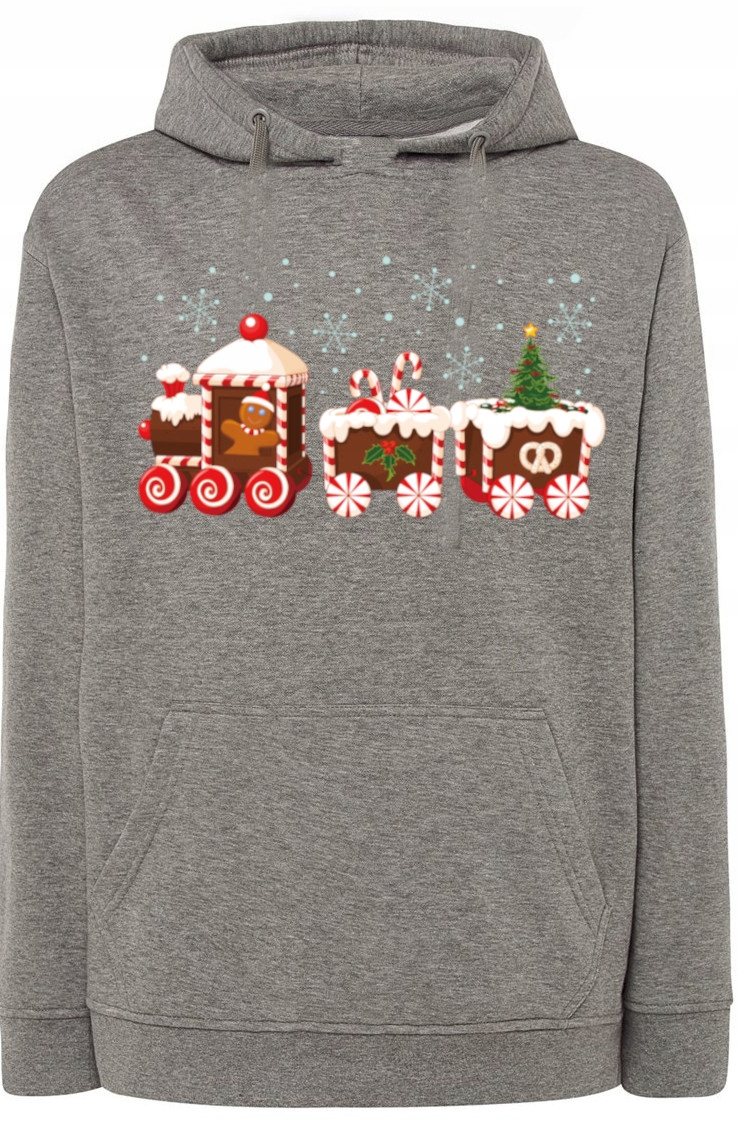Vánoční vlak Pánská Mikina S Kapucí vel. 3XL
