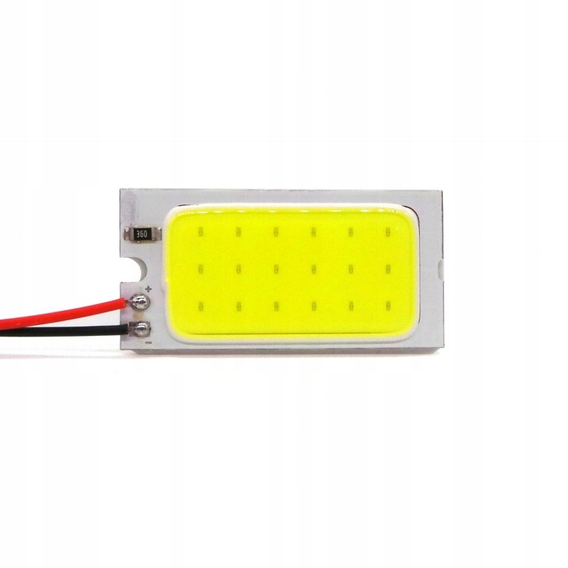 

40x20 Panel Cob Led 12V T10, C5W, T4W 350lm biały