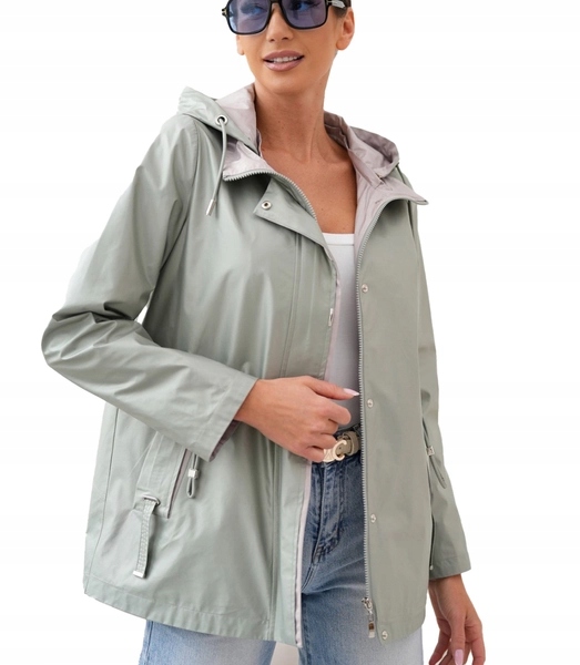 Dámská přechodová parka bunda s kapucí Wiola 46