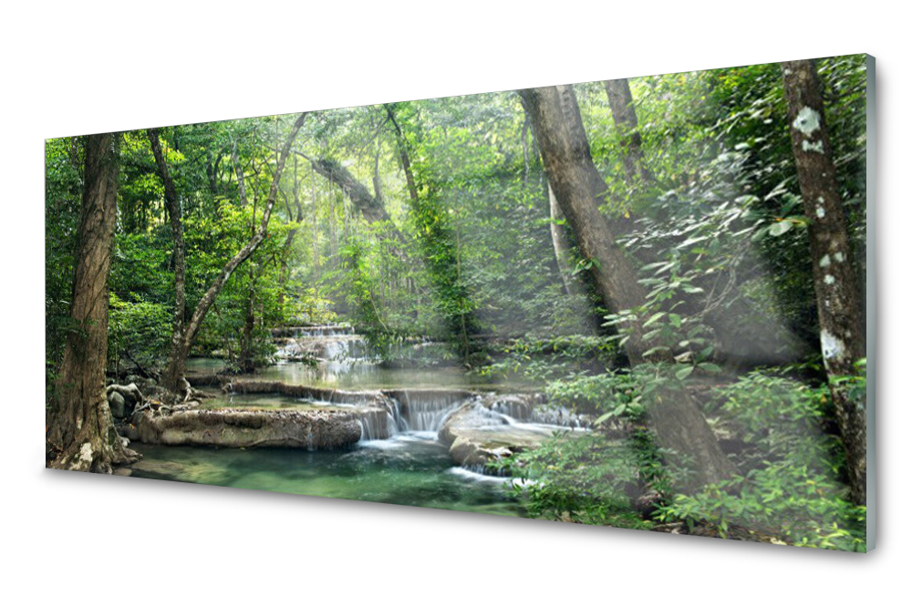 

Panel szklany do kuchni Leśny Las Przyroda 125x50