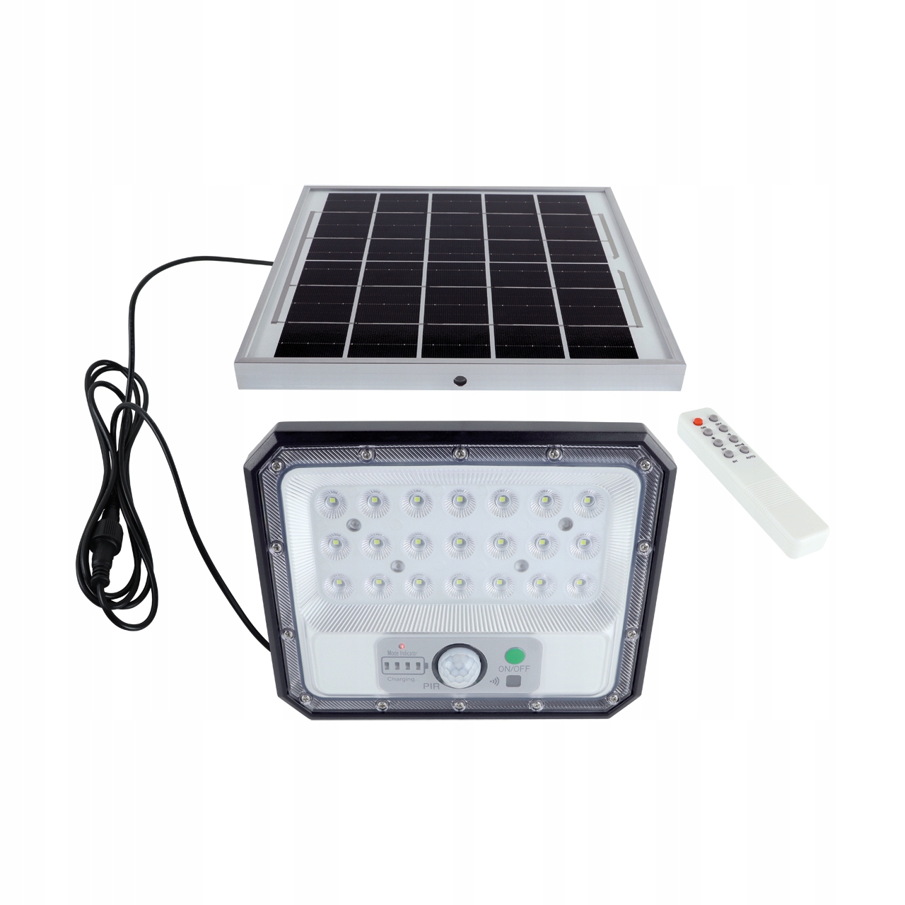 Solární Led reflektor 7W s pohybovým senzorem 6500K černý Heros Struhm