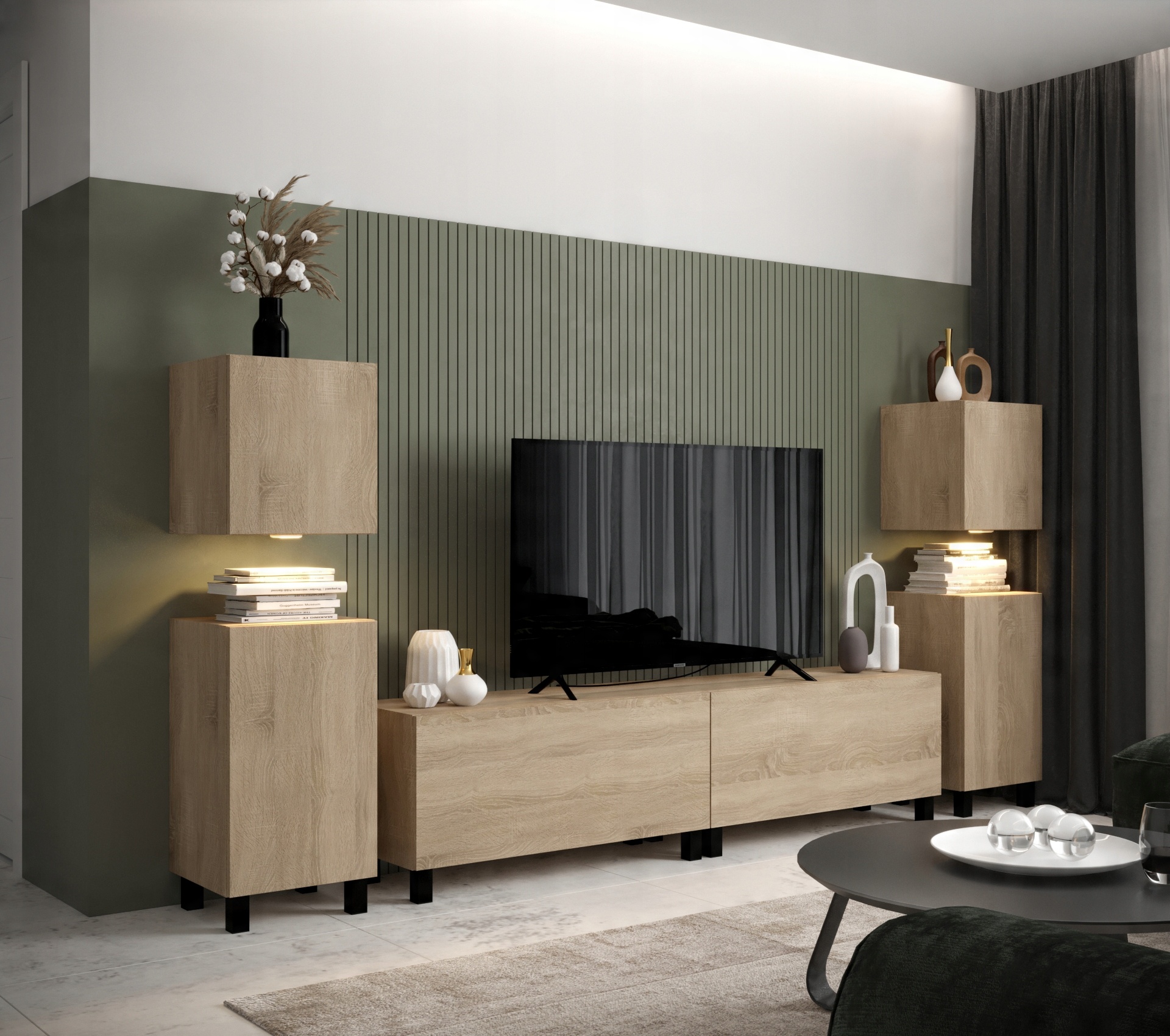 

Meblościanka Nowoczesna Salon Meble N106 1A