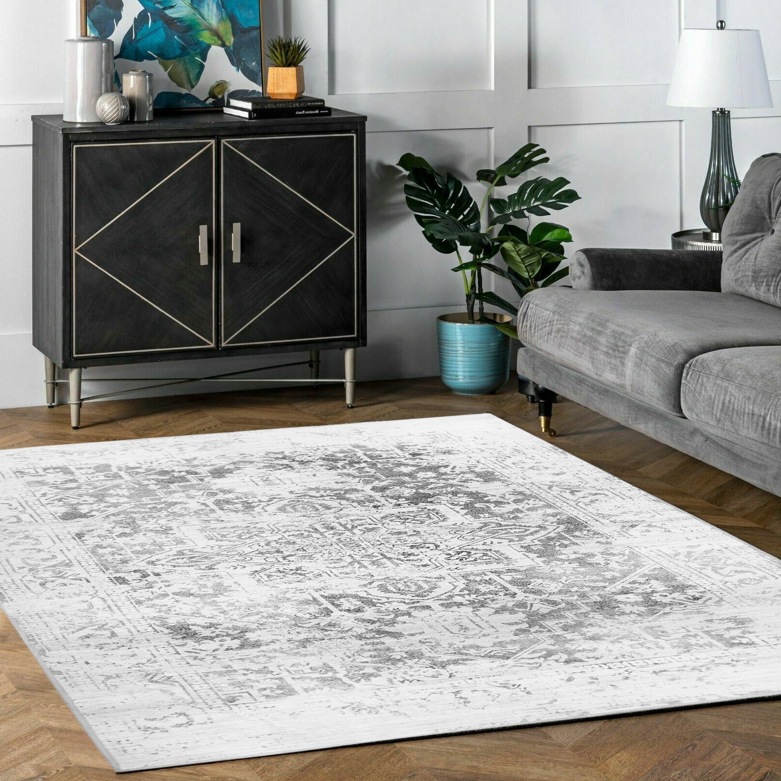 DYWAN DO SALONY SZARY 180x260 cm DYWAN PŁASKOTKANY SZARY ORIENTALNY VINTAGE Długość 180 cm