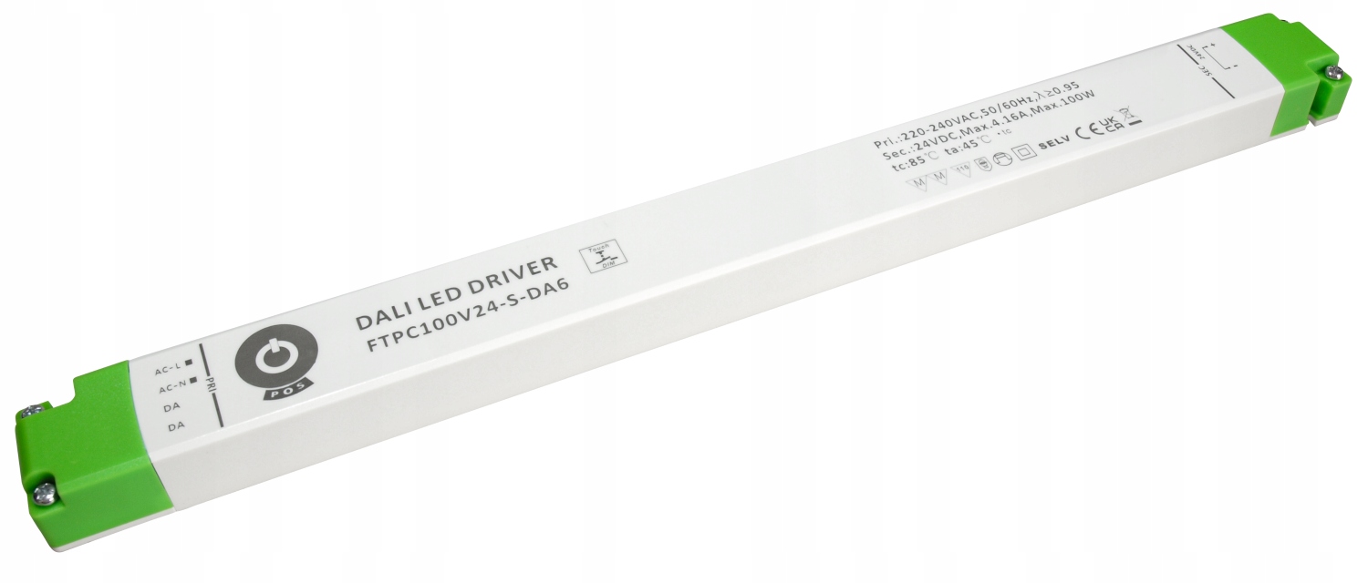 FTPC100V24-S-DA6: Led zdroj 24V/4.1A CV Dali typ 6, Push Dimming, linea