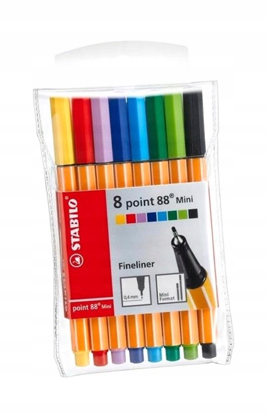 CIENKOPIS POINT 88 MINI 8 KOLORÓW ETUI STABILO