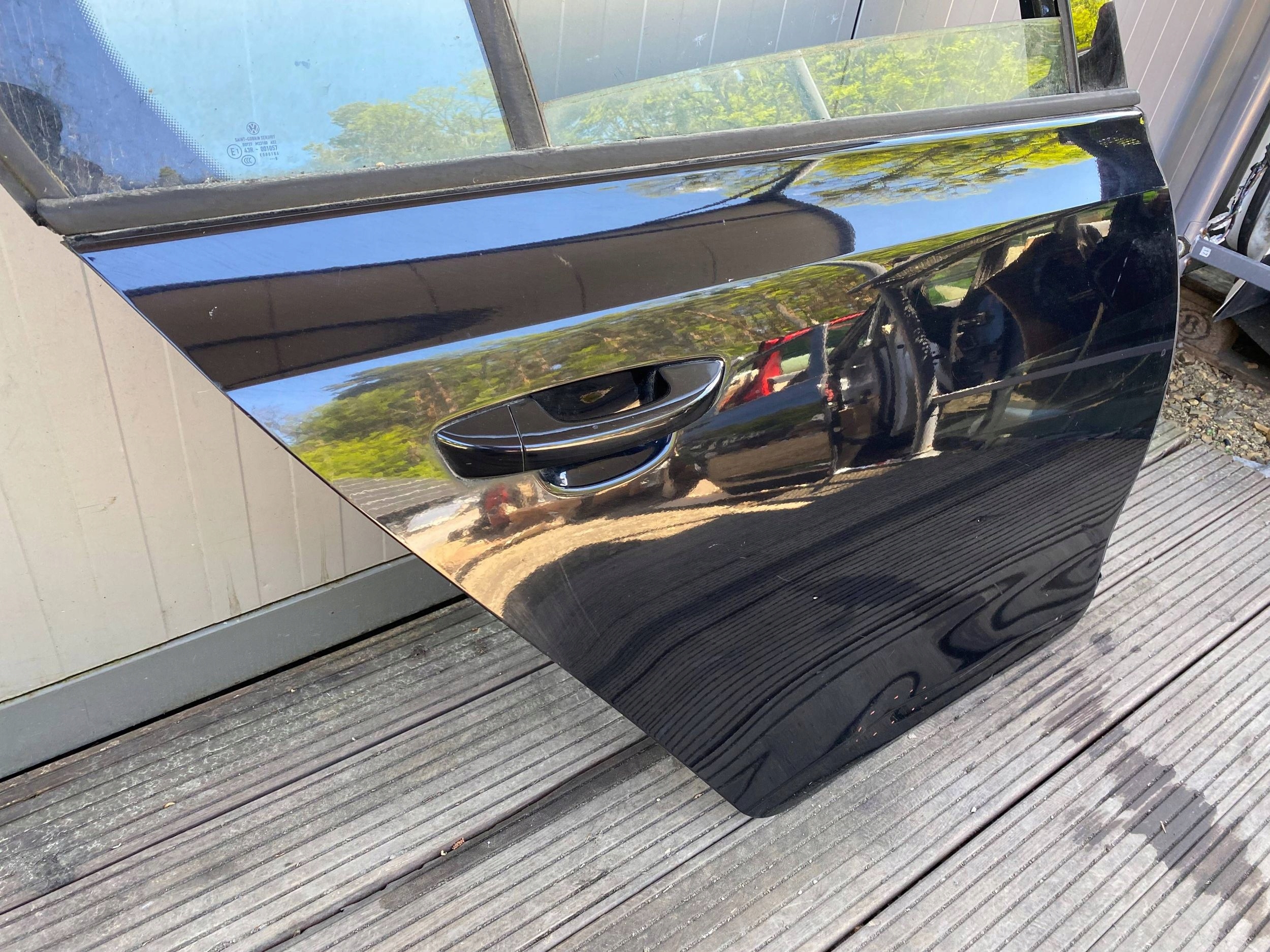 VW GOLF VI HB 5D complete door right rear part rear. LC9X black