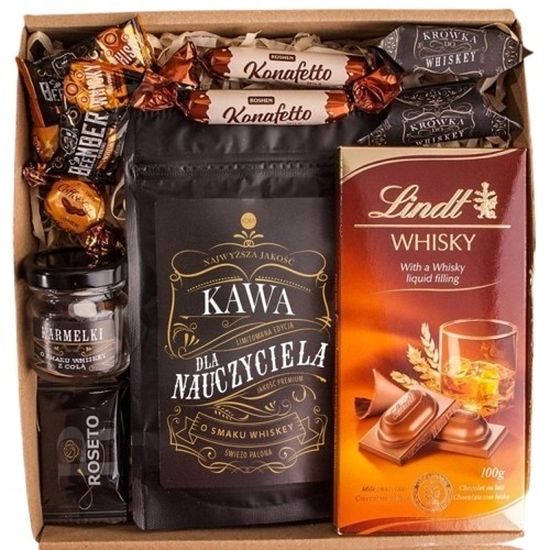 Zestaw Prezentowy Box Dla Nauczyciela Podziękowanie Zakończenie Roku kawa