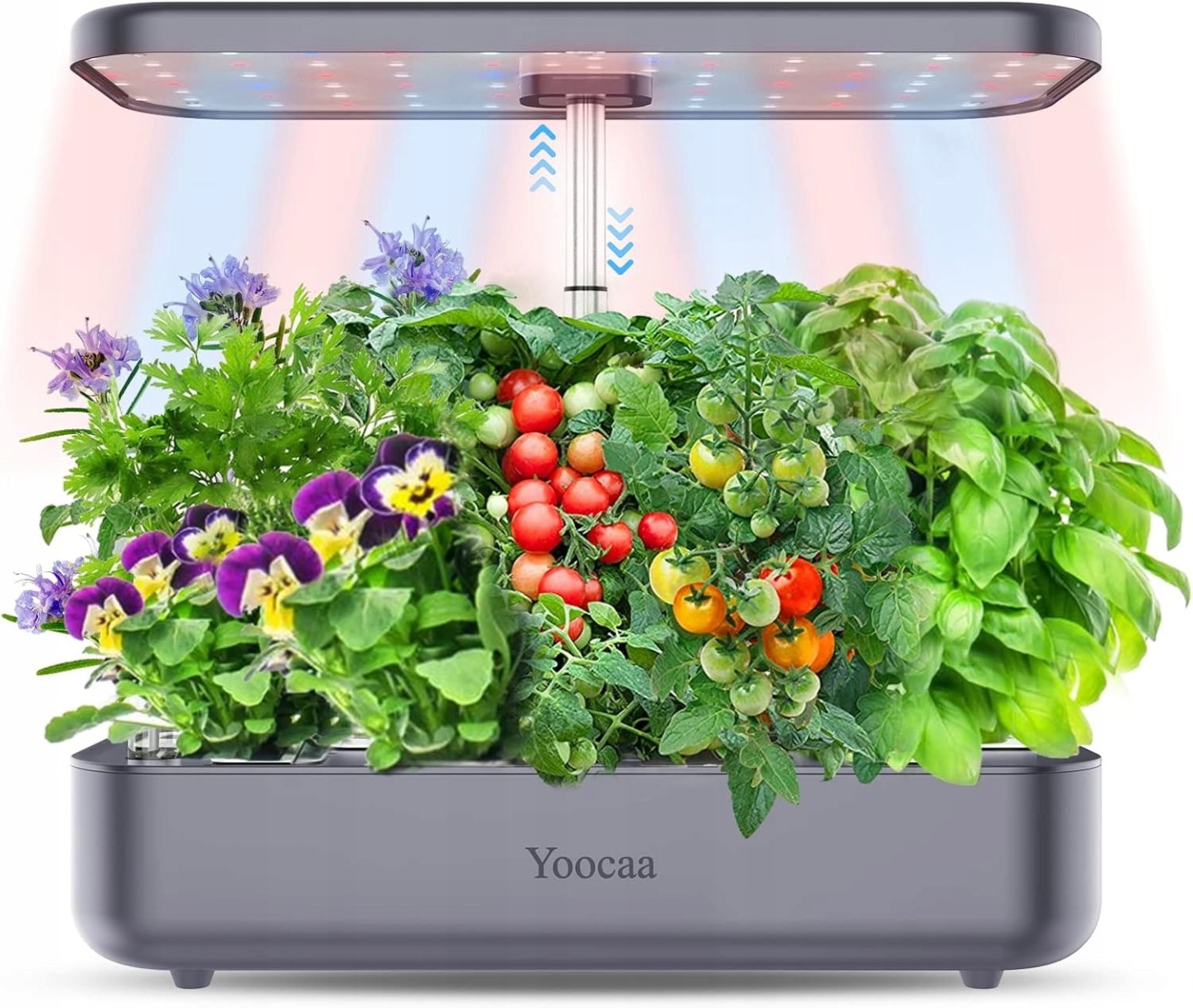 Hydroponický systém pro pěstování rostlin Yoocaa 12 stanovišť s Led a časovačem
