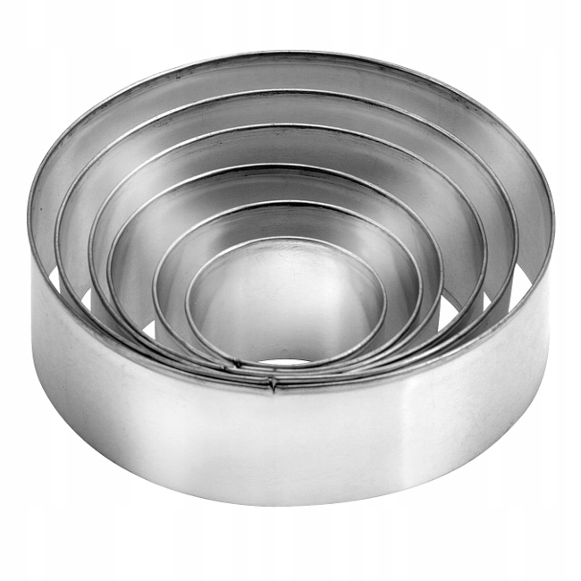 

Komplet stalowych wykrawaczek kształt koło 6szt