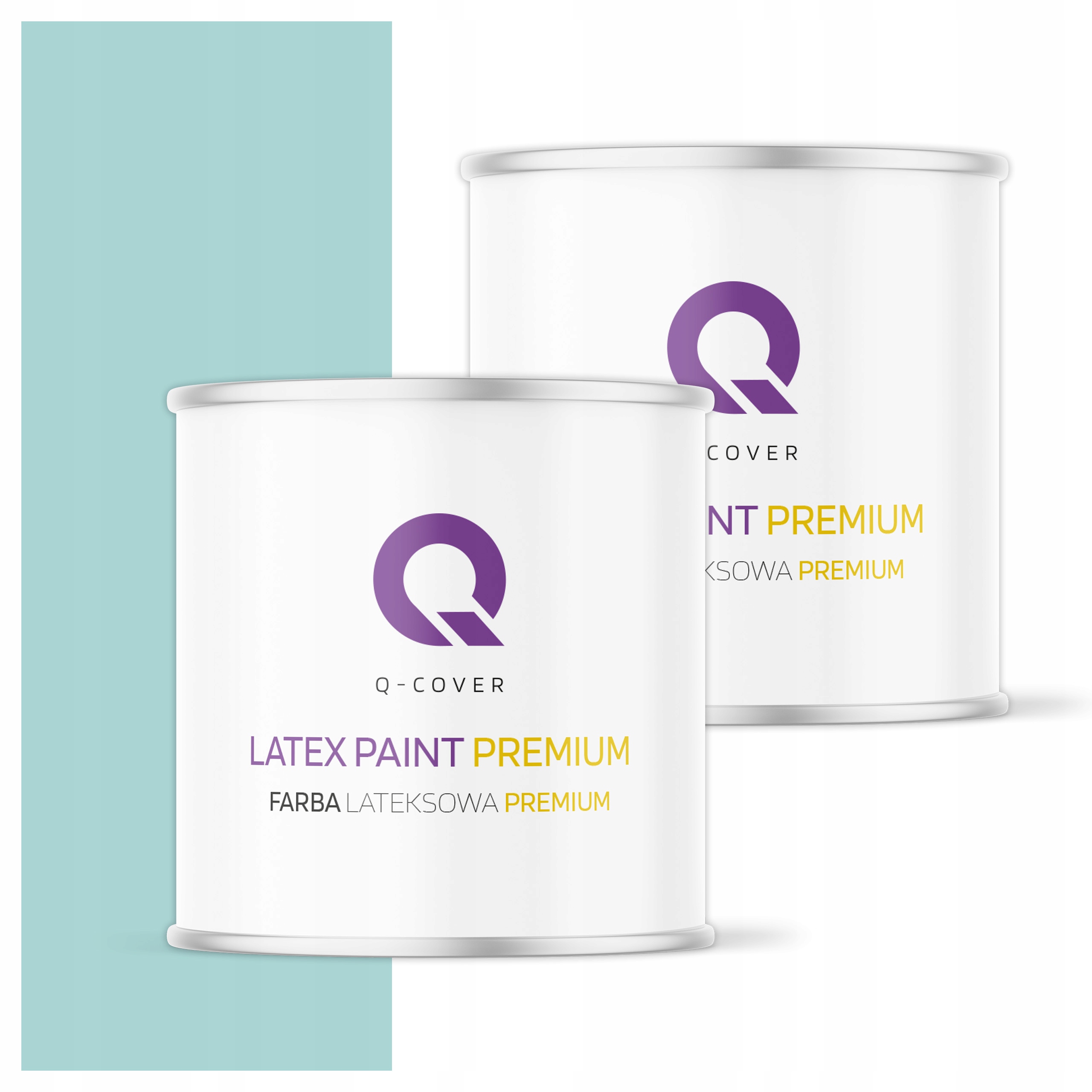 Plamovzdorná farba Umývateľná na steny stropov 2L Hlboká matná tyrkysová svetlá