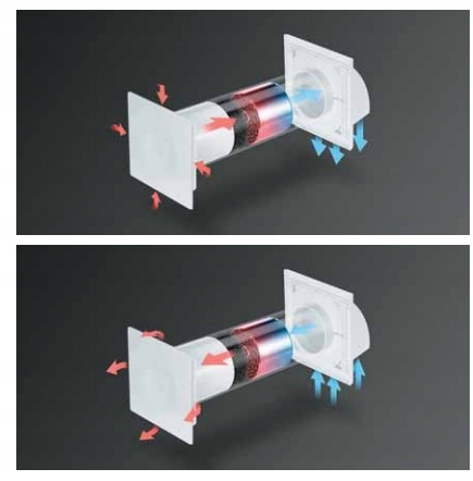 Rekuperator kompaktowy AWENTA HRV100P +pilot IPX4 Zakres klas efektywności energetycznej A+ - G