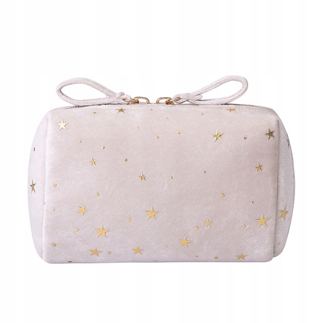 Kosmetyczka Damska Do Torebki Saszetka Na Podpaski Make-up Etui beżowa