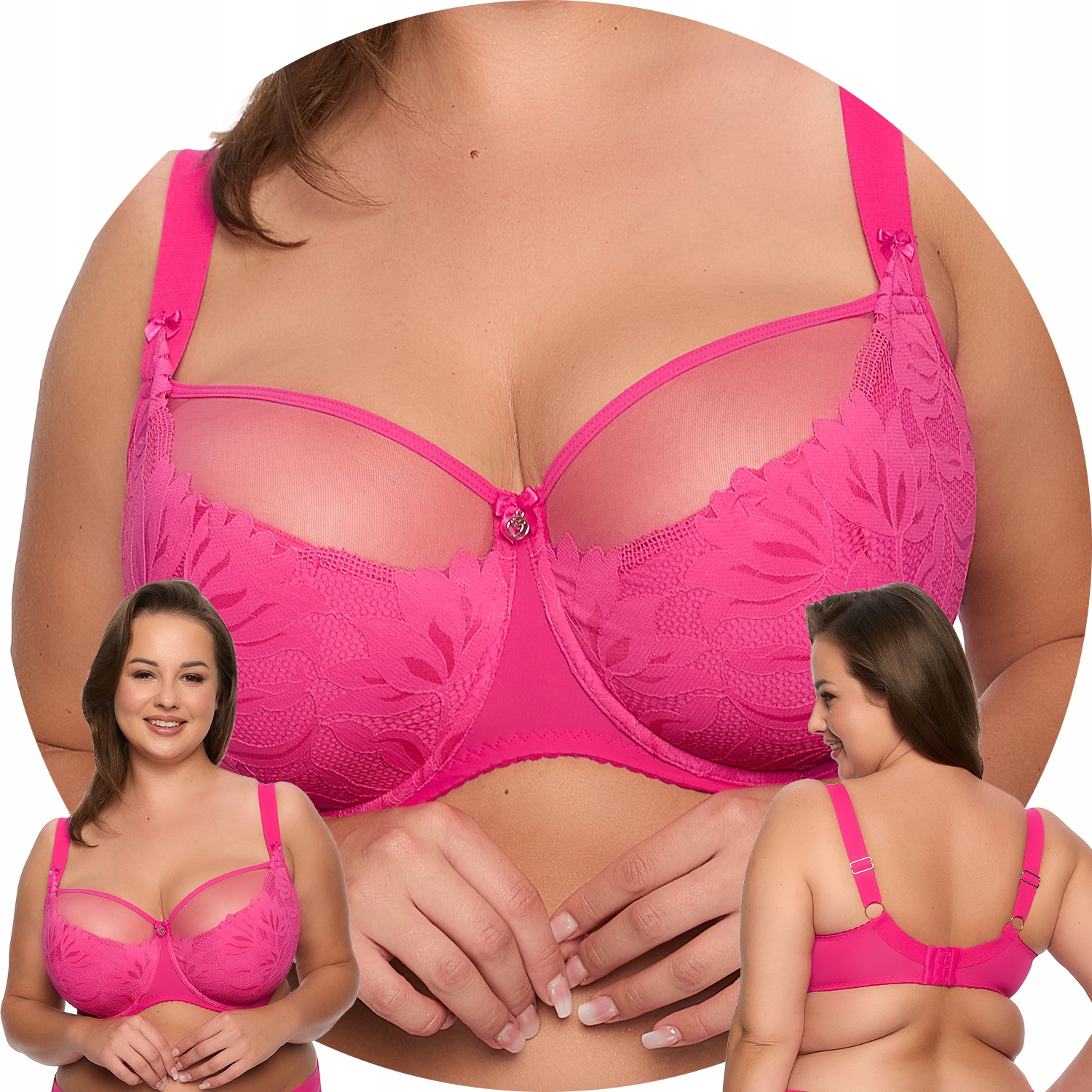 Gaia 1134M Keto Maxi Polovyztužená podprsenka Semi Soft fuchsiová 80I