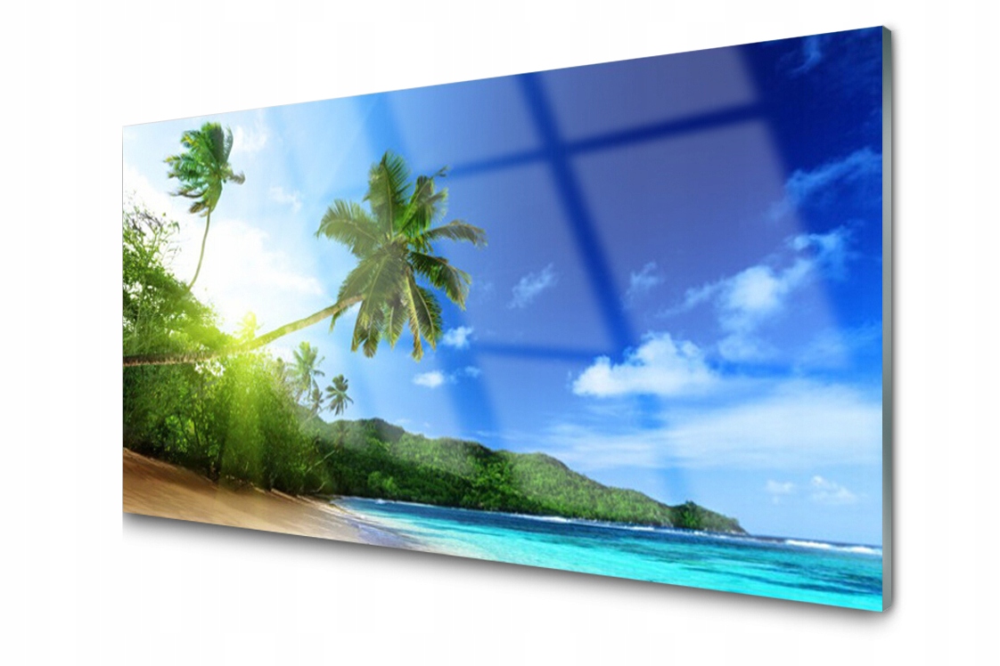 

Panel szklany Płytka Plaża Morze Palma 140x70