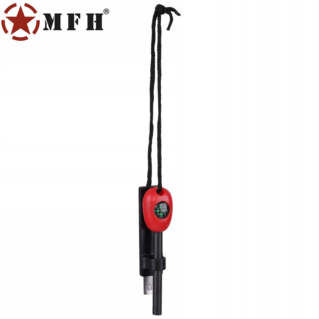 Krzesiwo ferrocerowe turystyczne survivalowe bushcraftowe MFH z kompasem Marka MFH