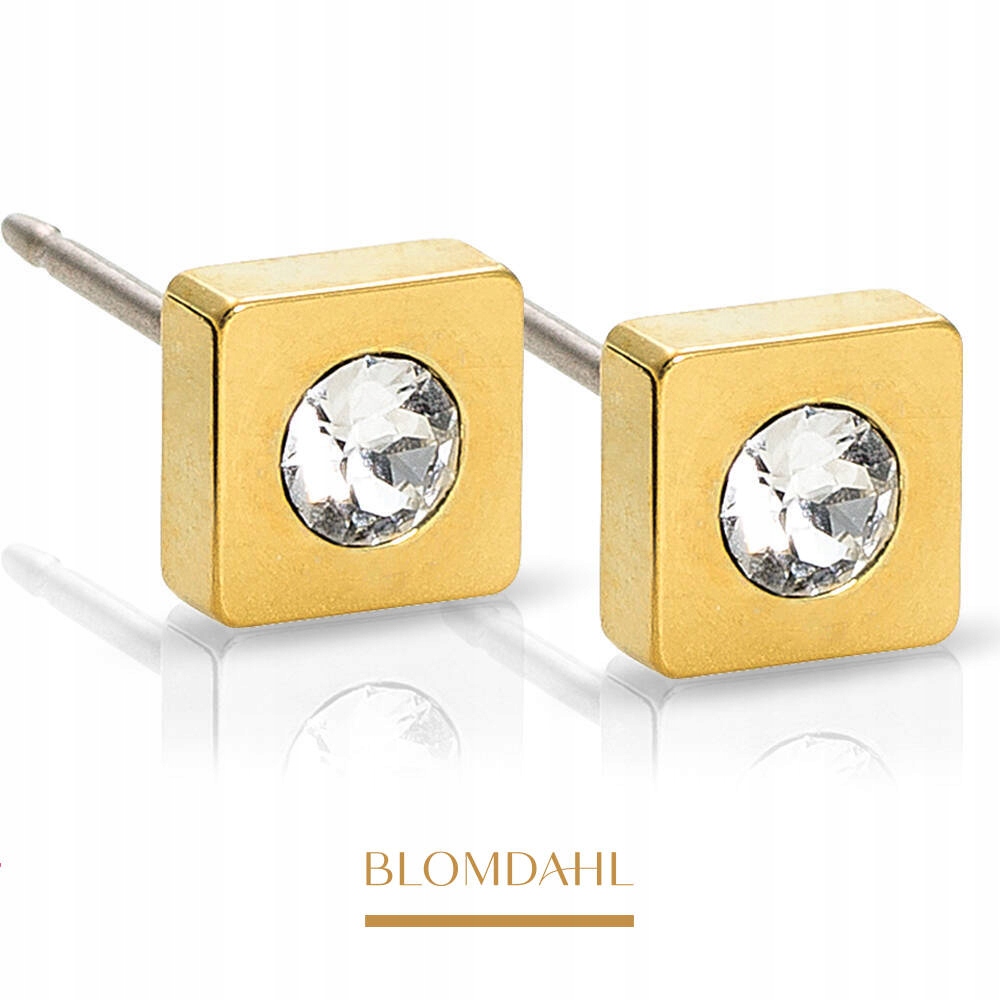 Hypoalergenní Náušnice Blomdahl Petite Square Crystal 7 mm
