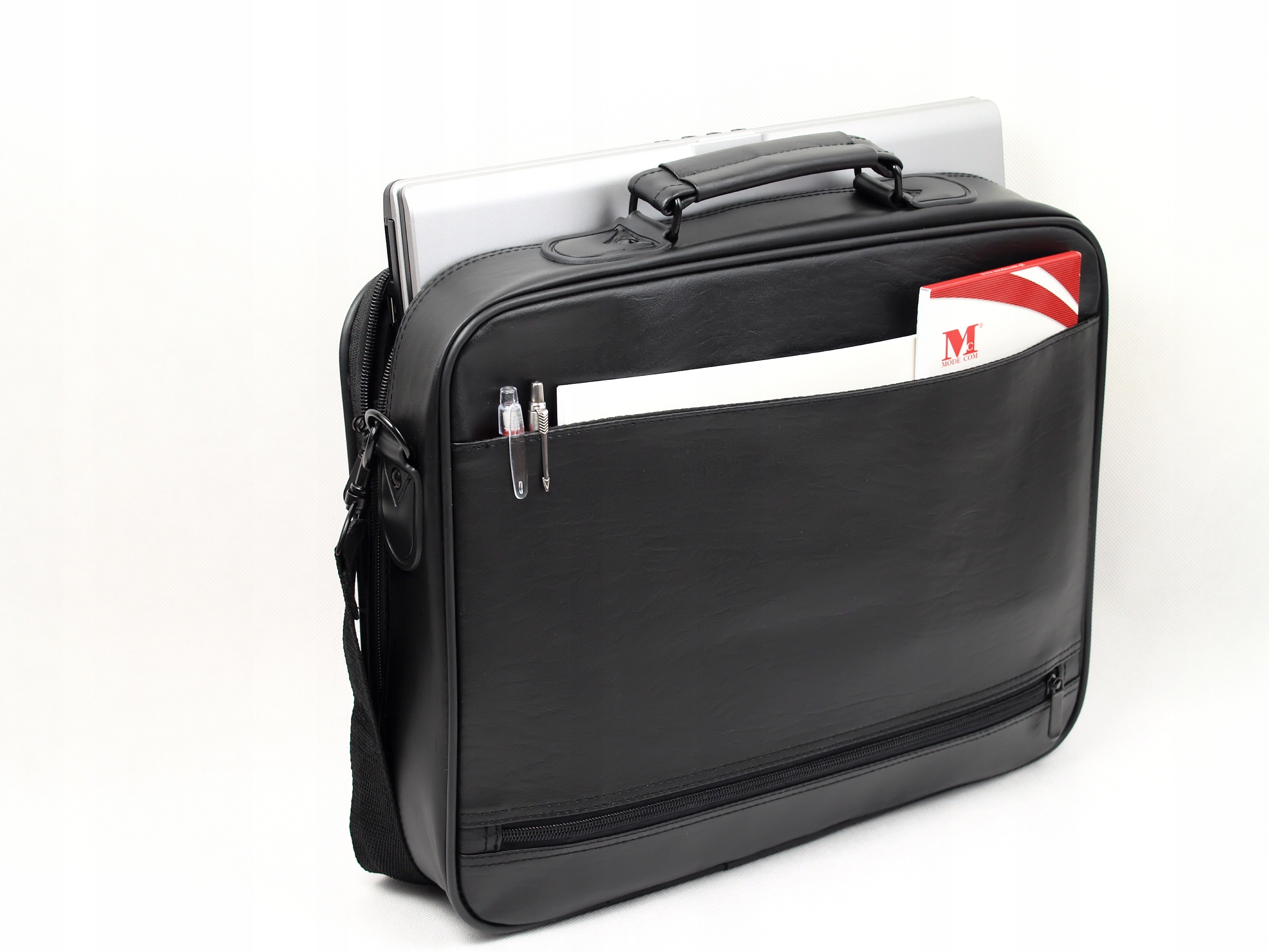 BIZNESOWA TORBA NA LAPTOPA 15.4" CZARNA NA RAMIĘ ModeCom MC-8004B Marka Modecom