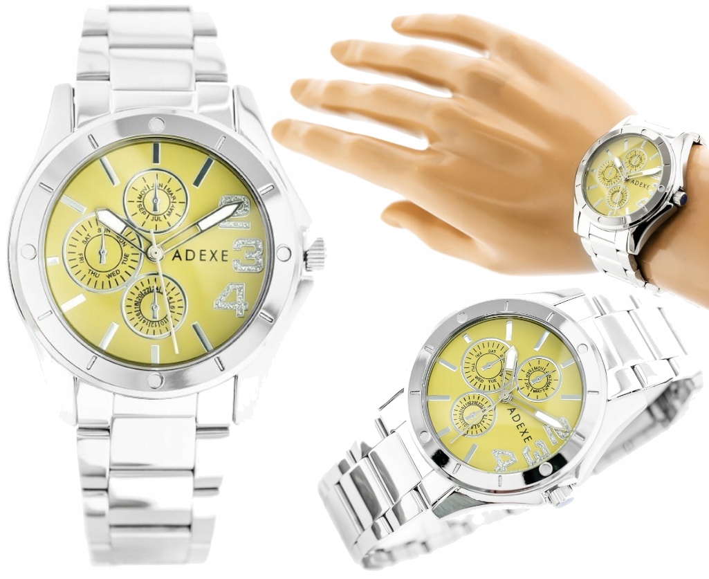 

Piękny Zegarek Męski Adexe Na Bransolecie Stylowy