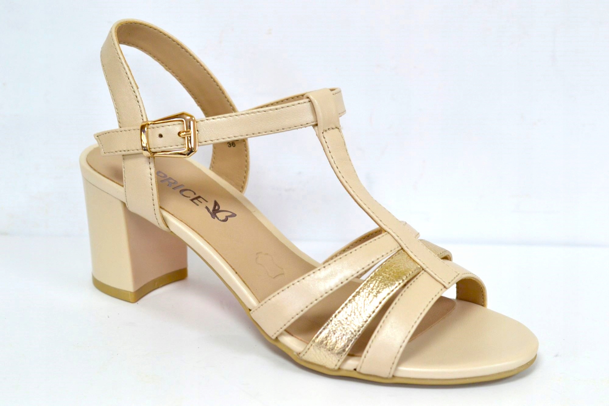 Caprice 28308-42 Béžové Sandály Cream/gold VEL.36