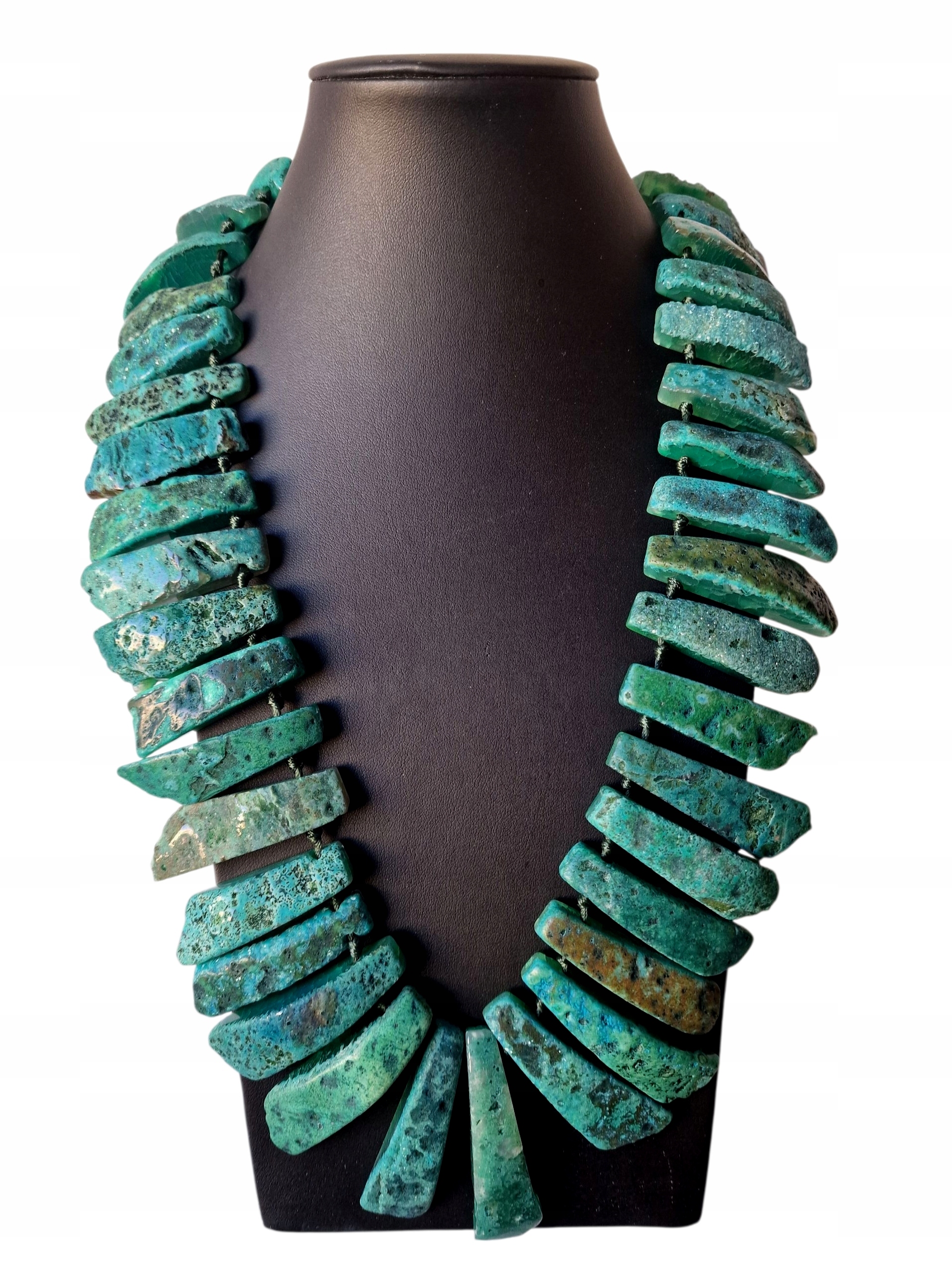 Vintage Zelený Achátový Smaragdový Náhrdelník Láska Anahata Dobrá Aura