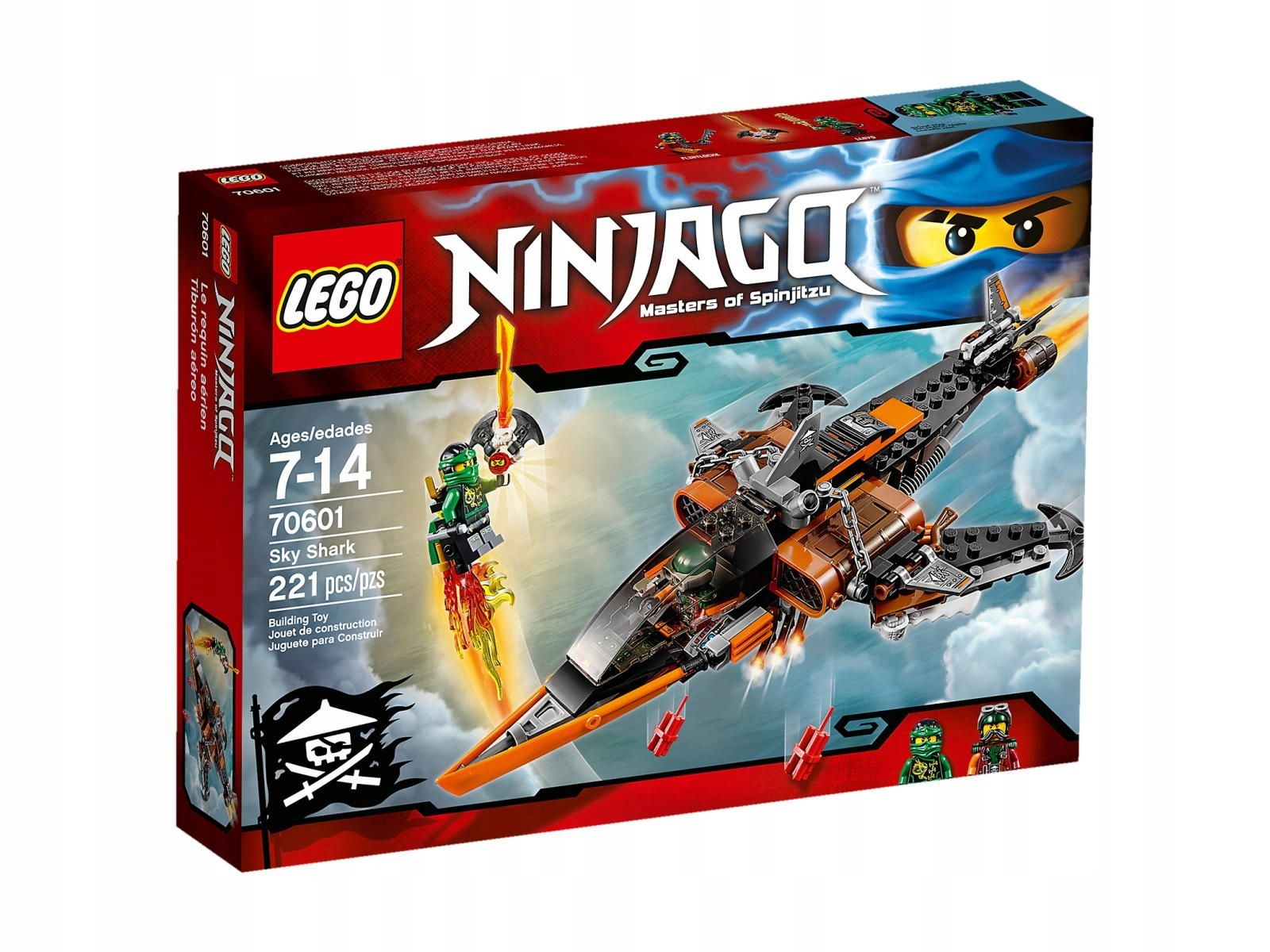 Lego Ninjago Nebeský Žralok Dron Lloyd Flintlock Unikát Nový Set 70601