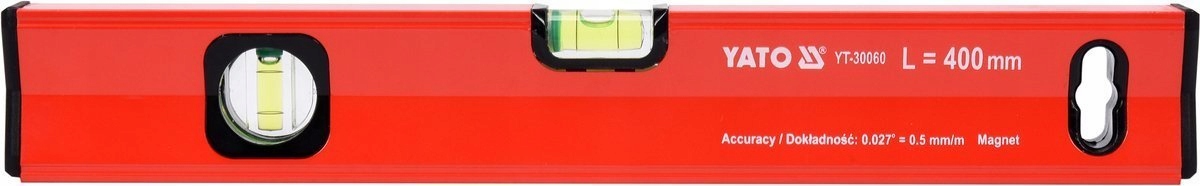 POZIOMNICA ALUMINIOWA MAGNETYCZNA 40cm UCHWYT YATO