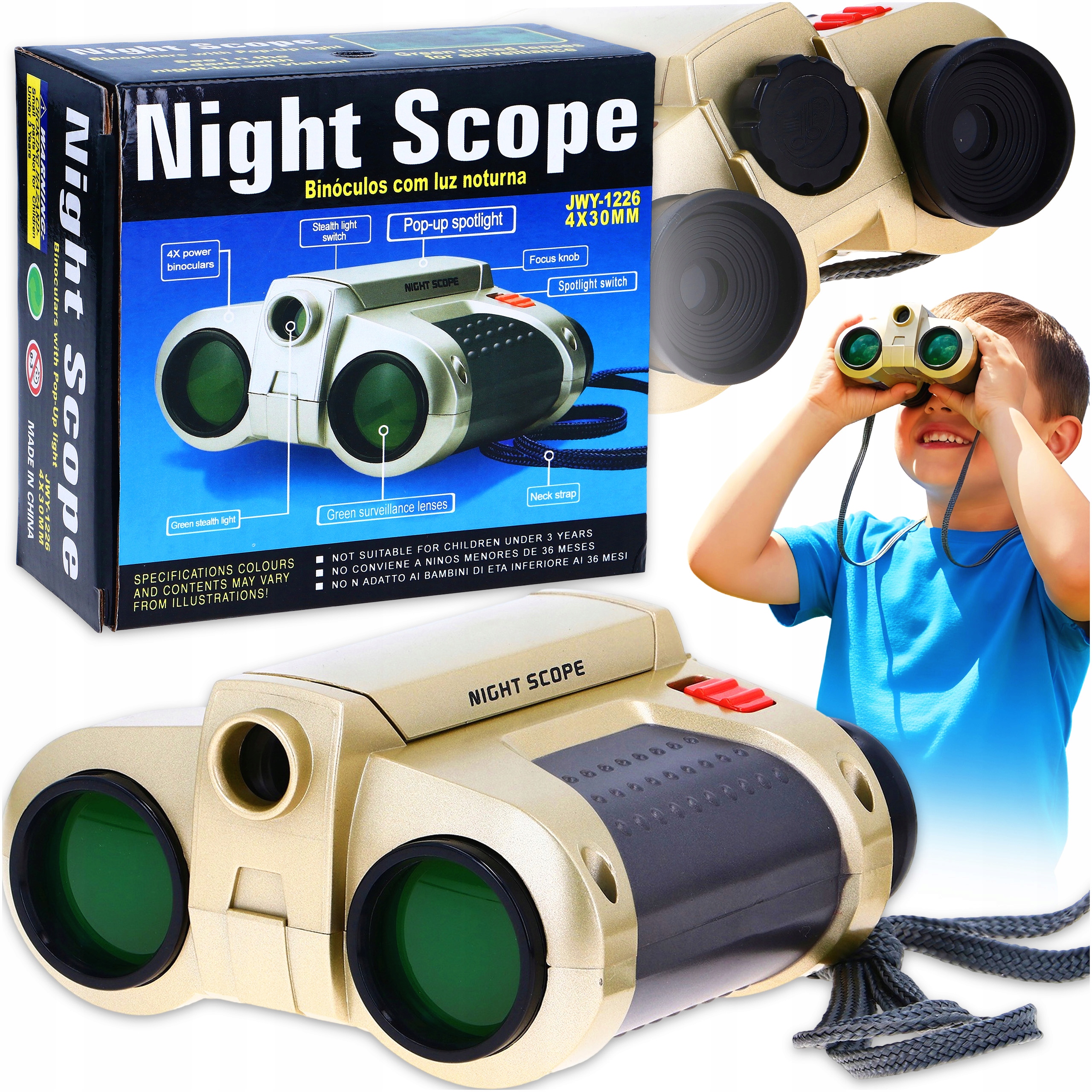 LORNETKA DLA DZIECI NOKTOWIZYJNA NOKTOWIZOR DZIECIĘCY 4X30